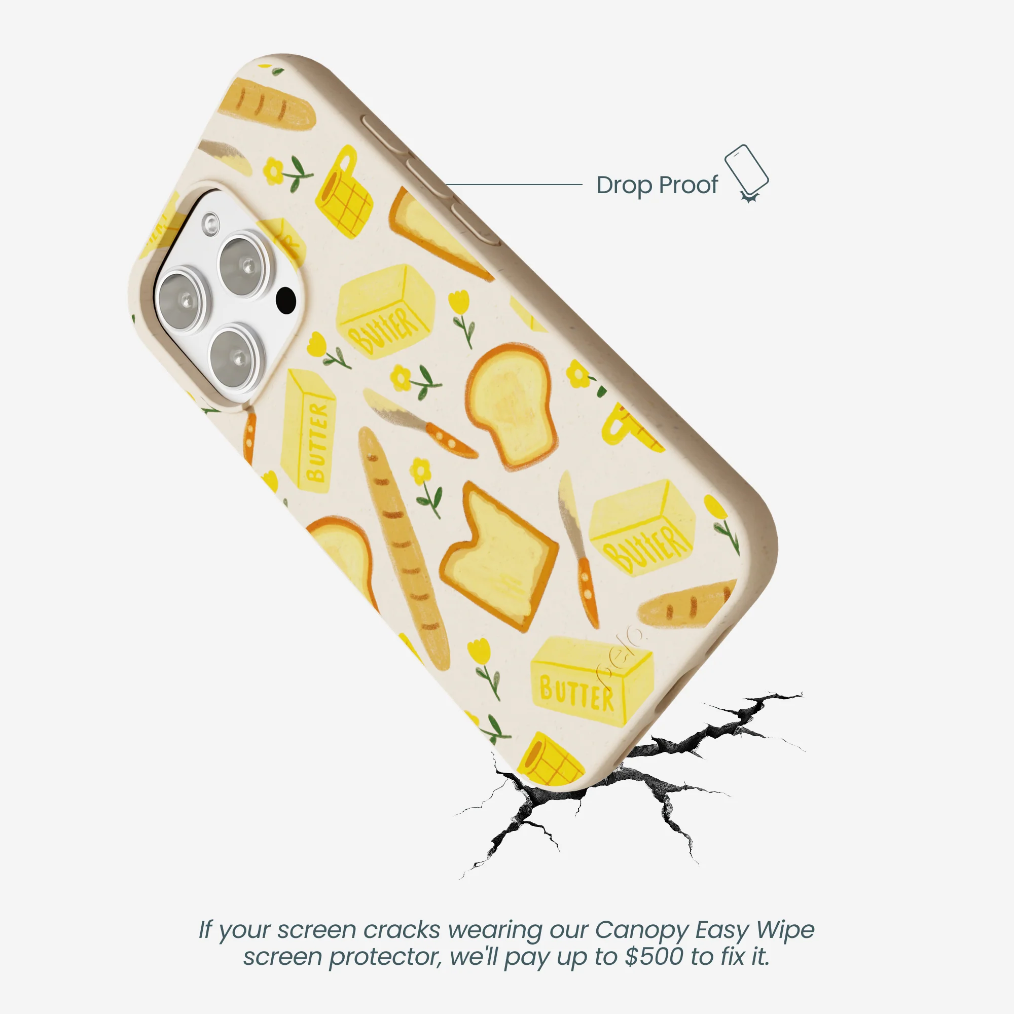 Seashell Toast Garden iPhone 16 Pro Max Case - Image 5
