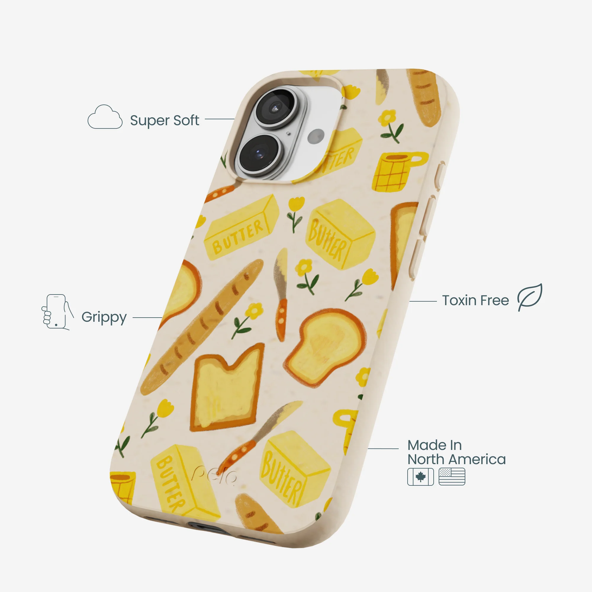 Seashell Toast Garden iPhone 17 Case - Image 4