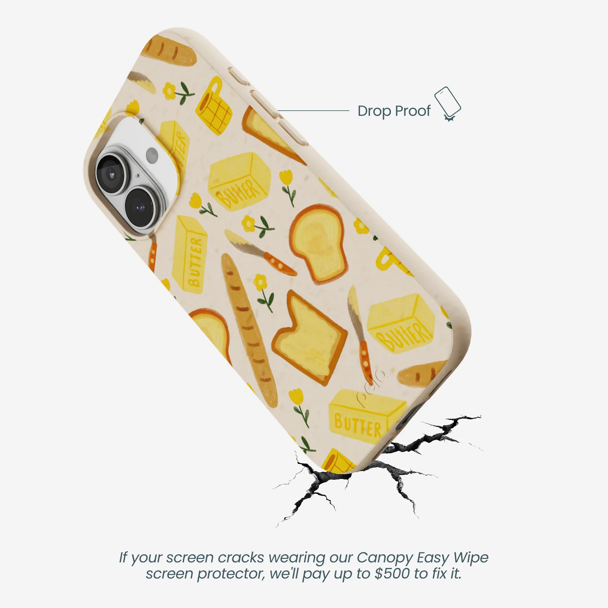 Seashell Toast Garden iPhone 17 Case - Image 5