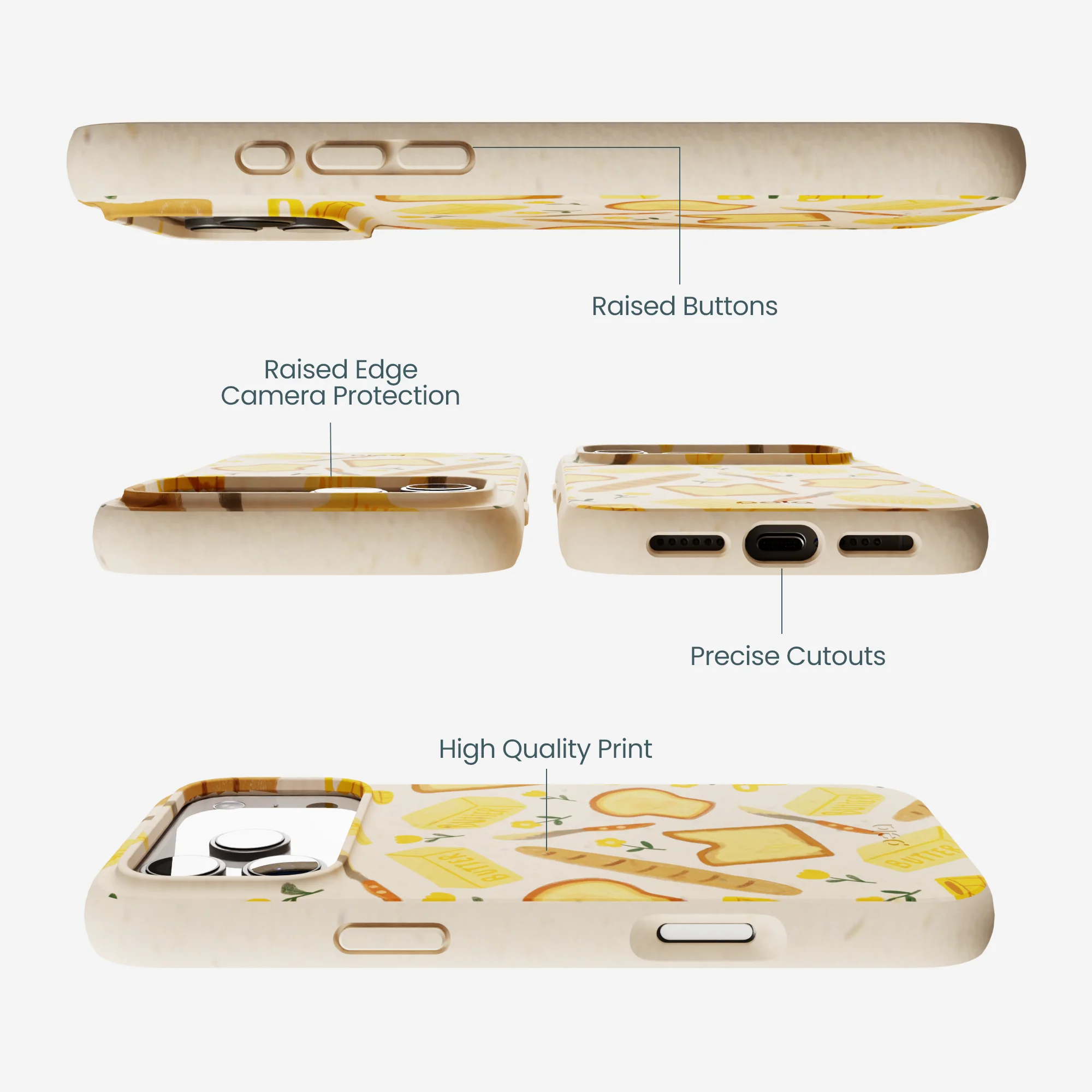 Seashell Toast Garden iPhone 17 Pro Max Case - Image 3