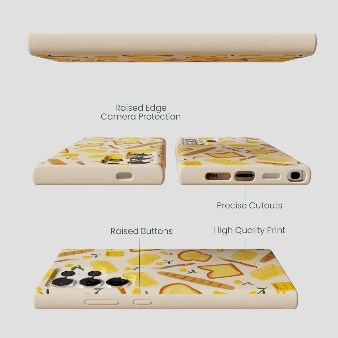 Seashell Toast Garden Samsung Galaxy S24 Ultra Case - Image 3