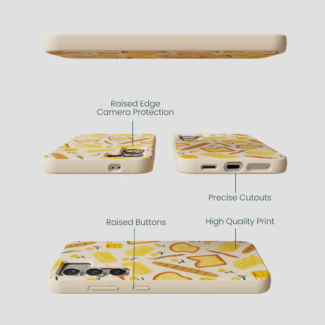 Seashell Toast Garden Samsung Galaxy S25 Case - Image 3