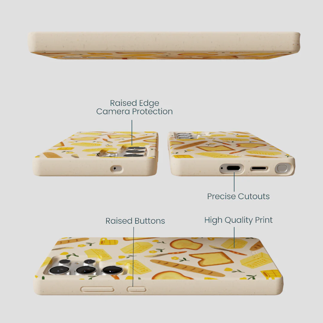 Seashell Toast Garden Samsung Galaxy S25 Ultra Case - Image 3