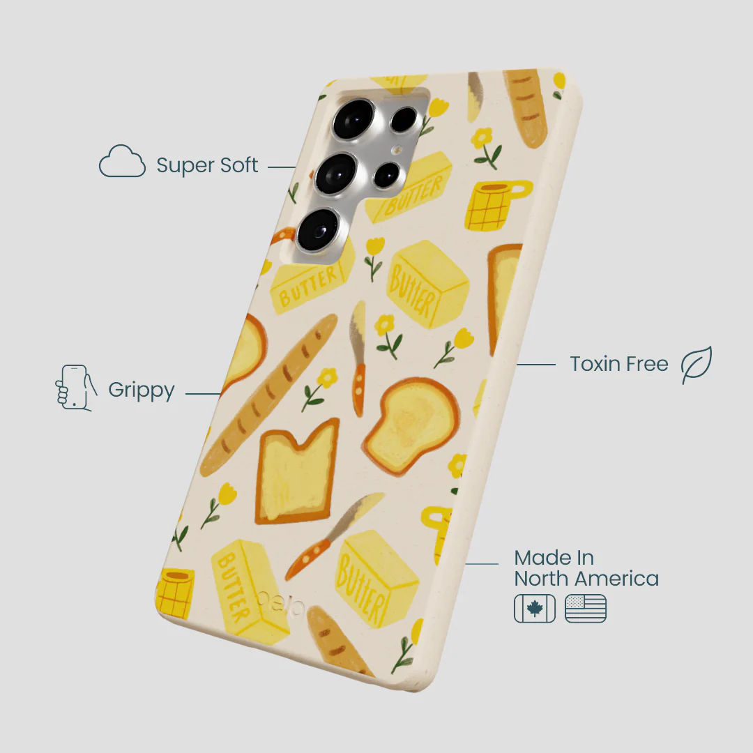 Seashell Toast Garden Samsung Galaxy S25 Ultra Case - Image 4