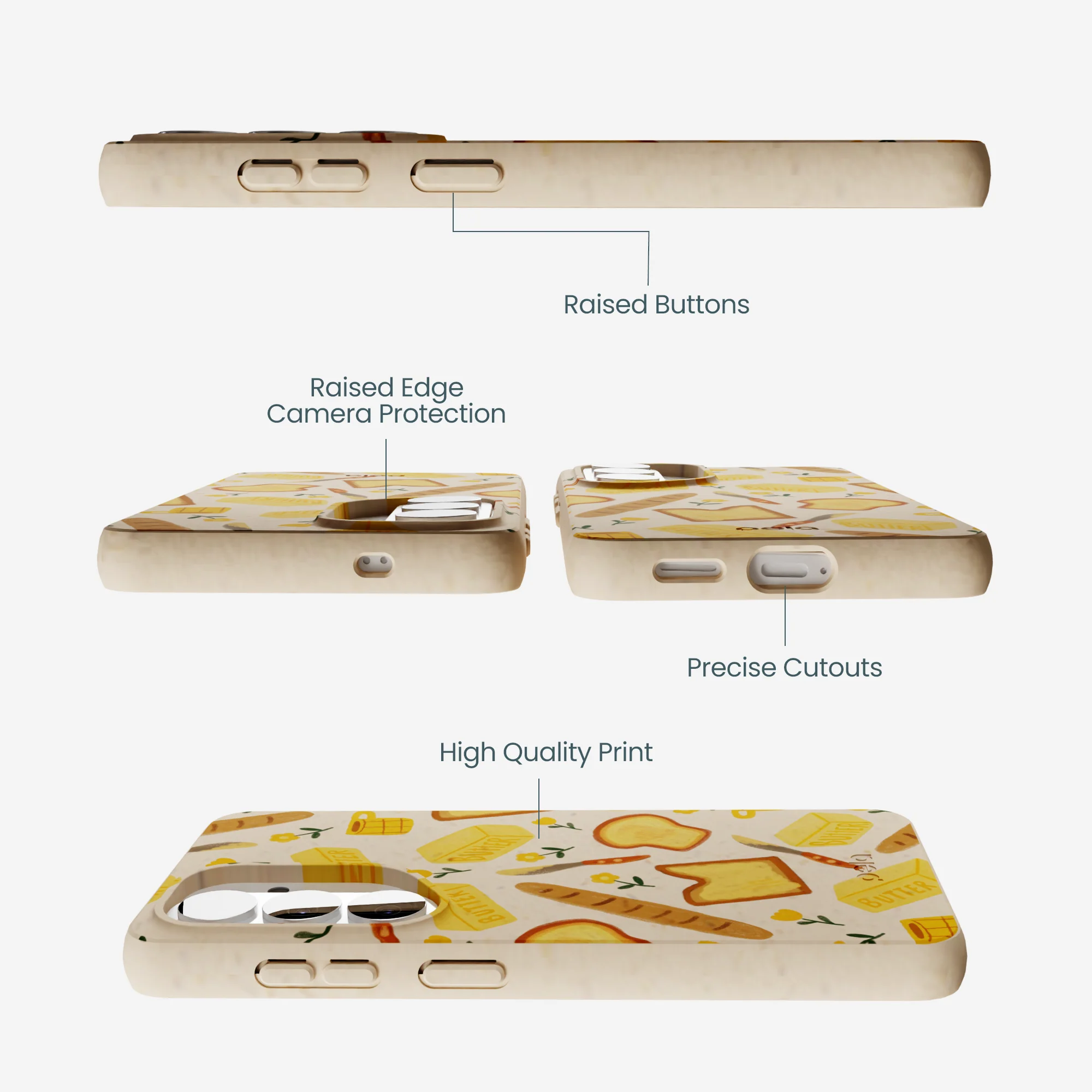 Seashell Toast Garden Samsung Galaxy S26 Case - Image 3