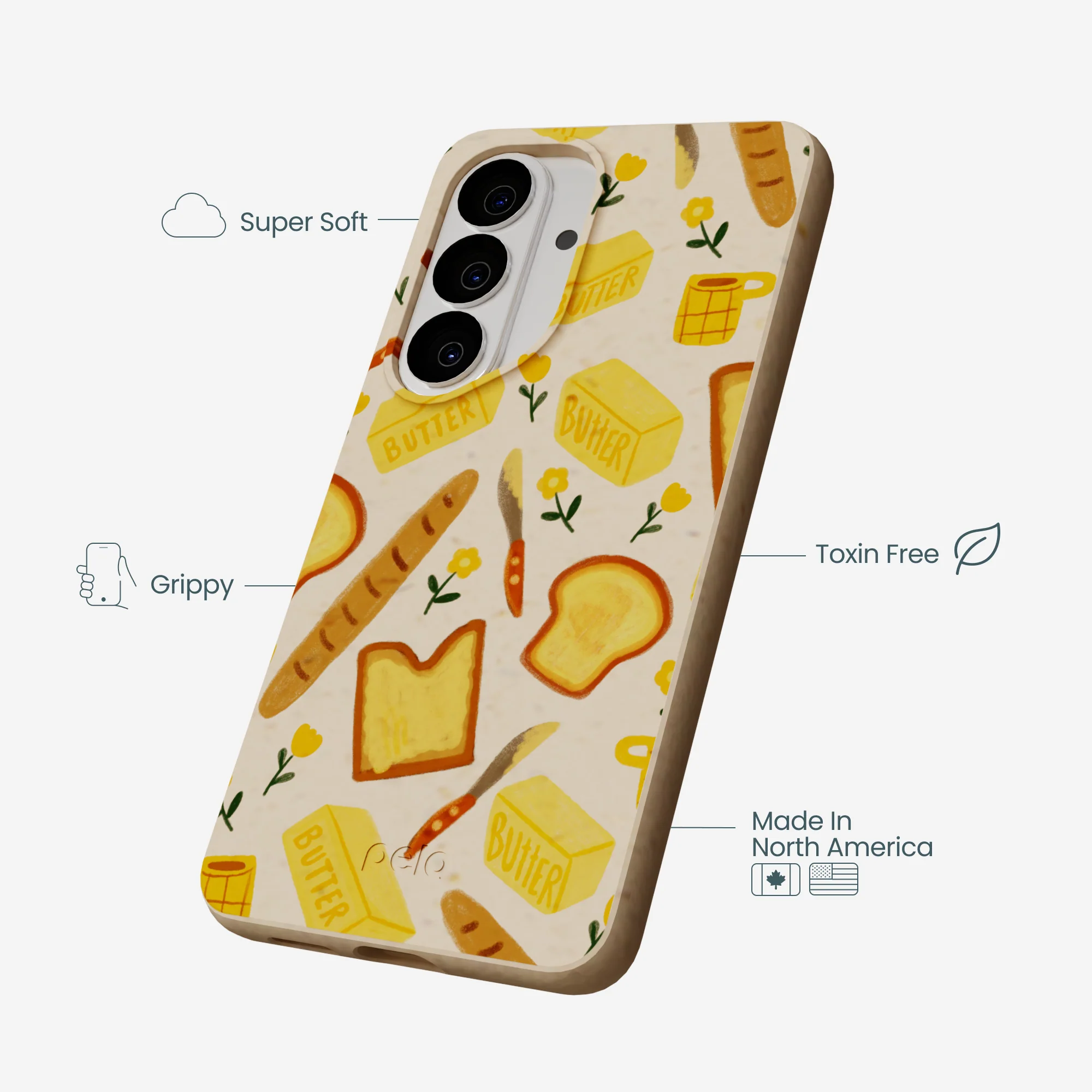 Seashell Toast Garden Samsung Galaxy S26 Case - Image 4