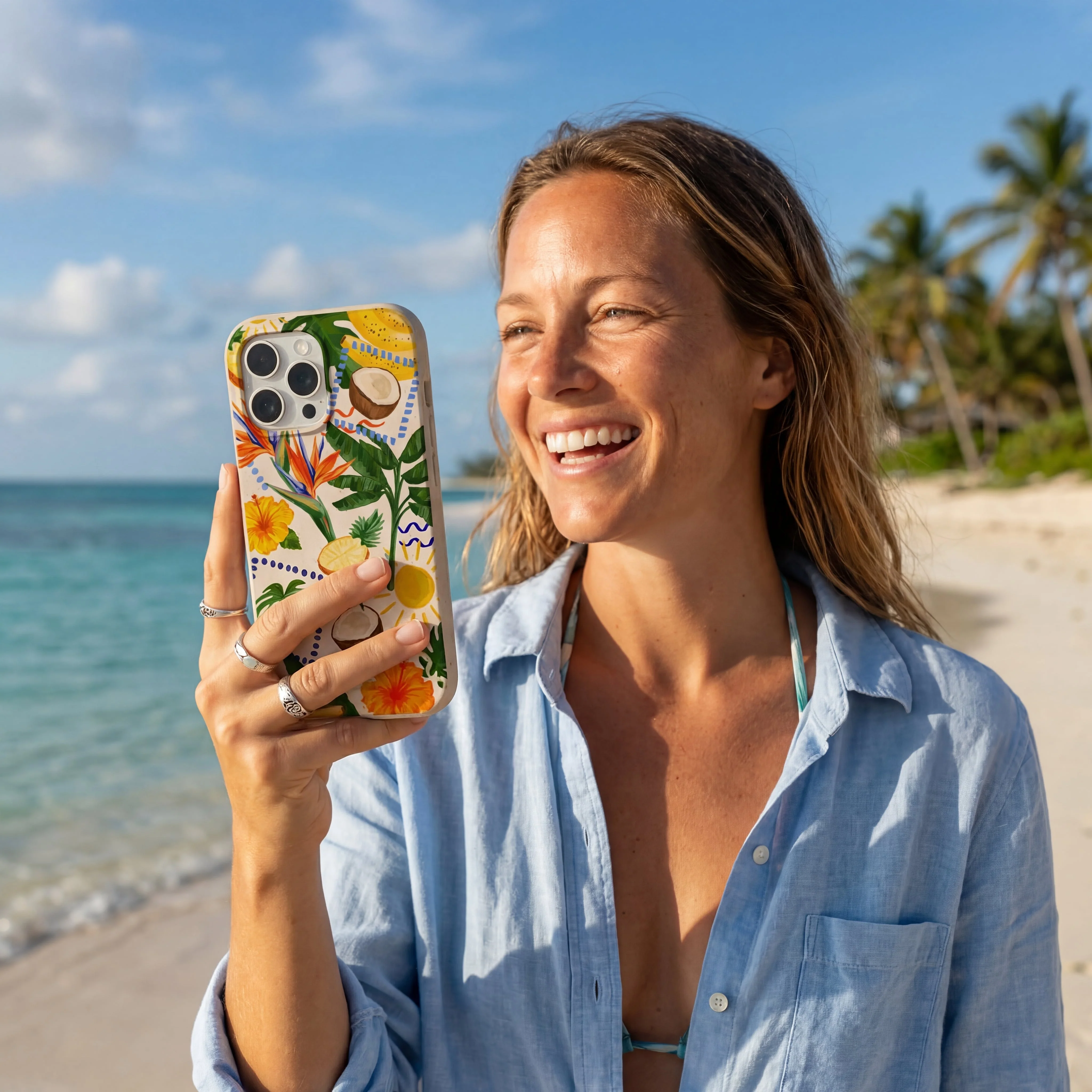 Seashell Tropics iPhone 16 Plus Case - Image 2
