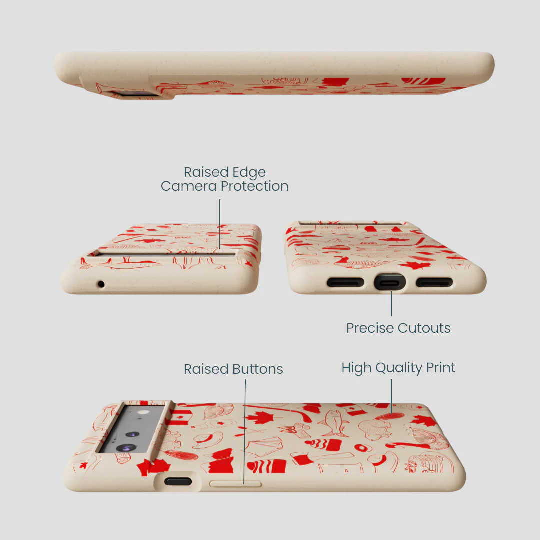 Seashell True North Red Google Pixel 6a Case - Image 3