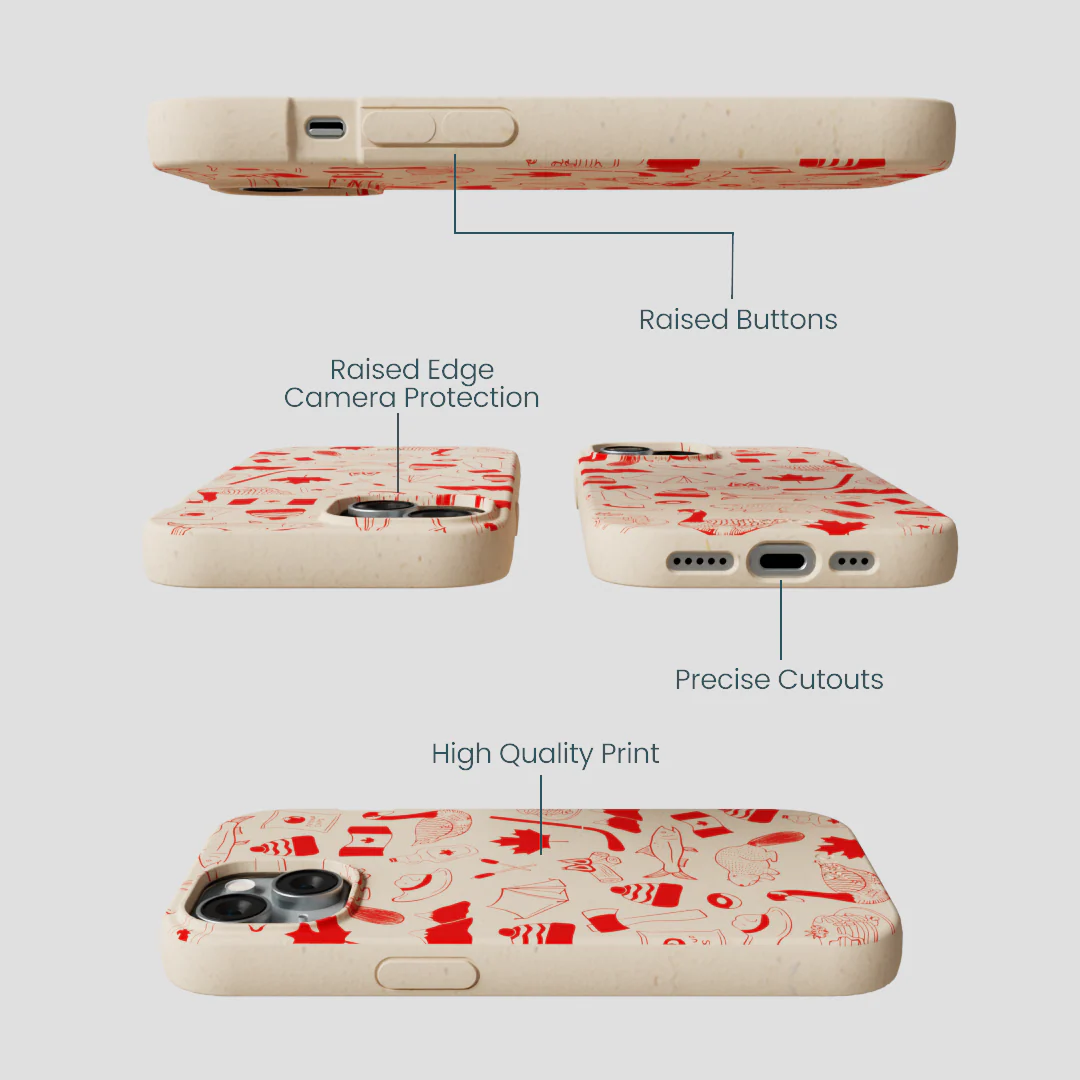 Seashell True North Red iPhone 14 Case - Image 3