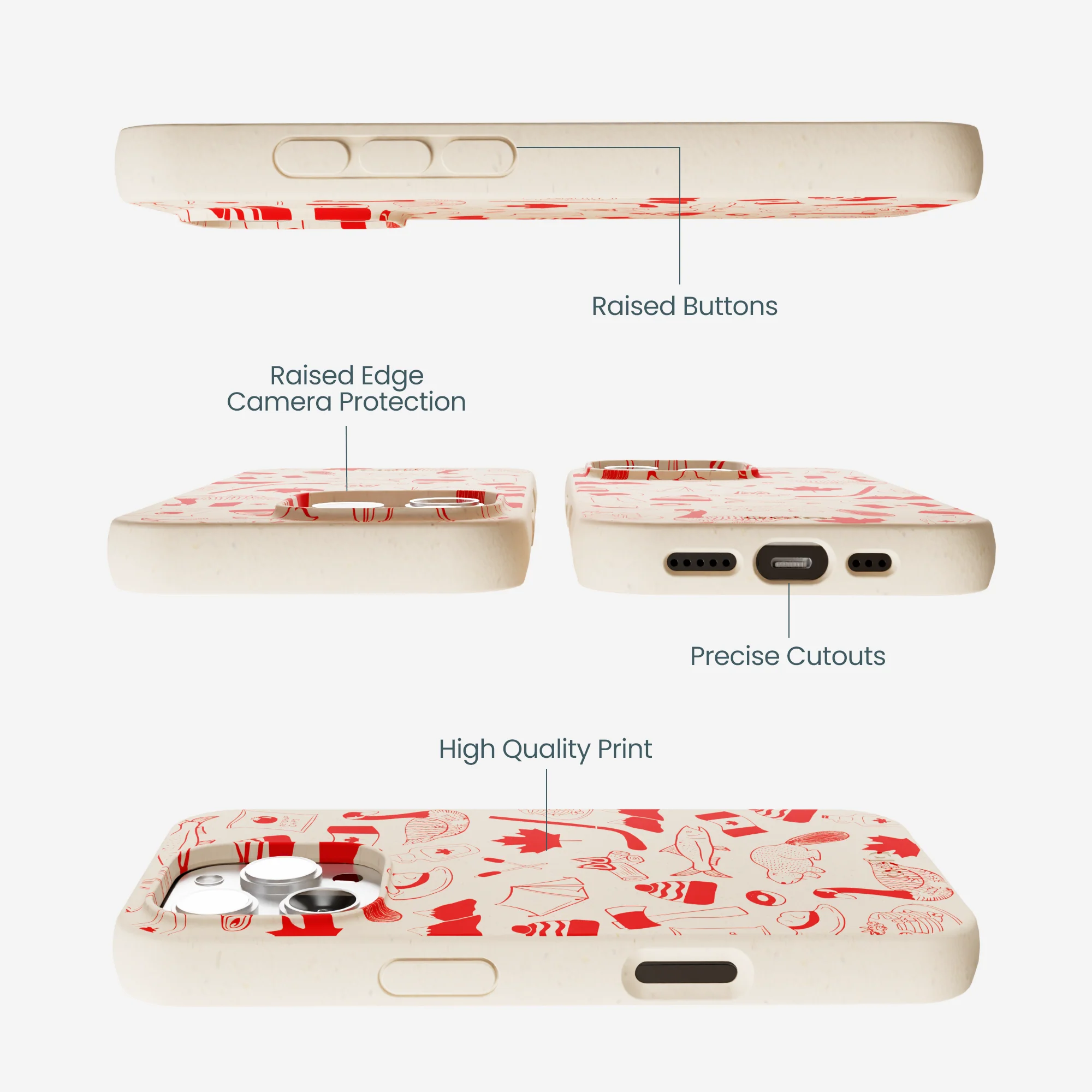 Seashell True North Red iPhone 16 Pro Max Case - Image 3