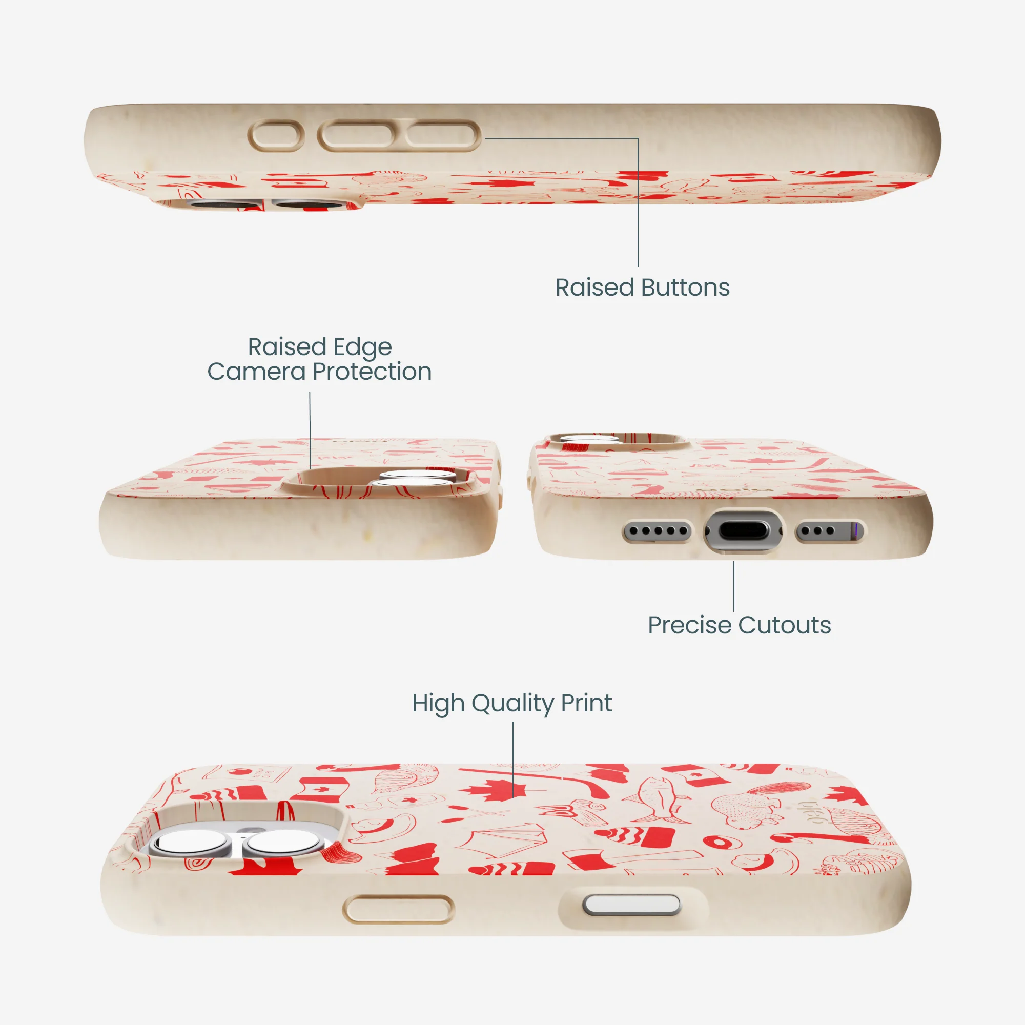 Seashell True North Red iPhone 17 Case - Image 3