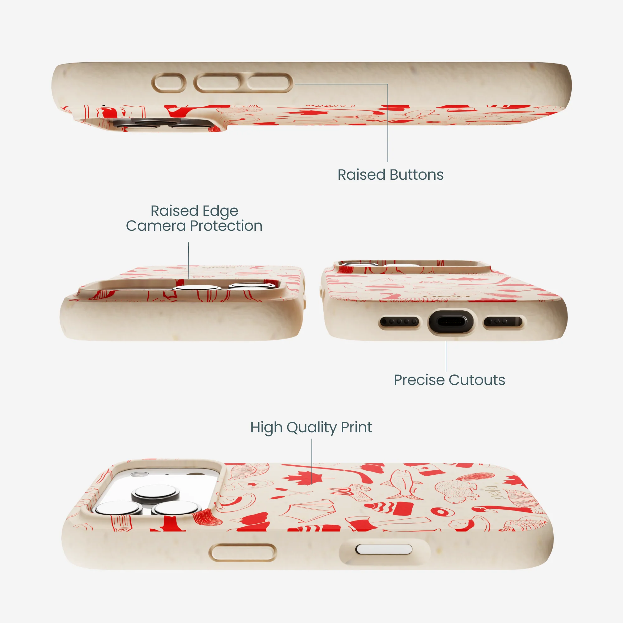 Seashell True North Red iPhone 17 Pro Case - Image 3