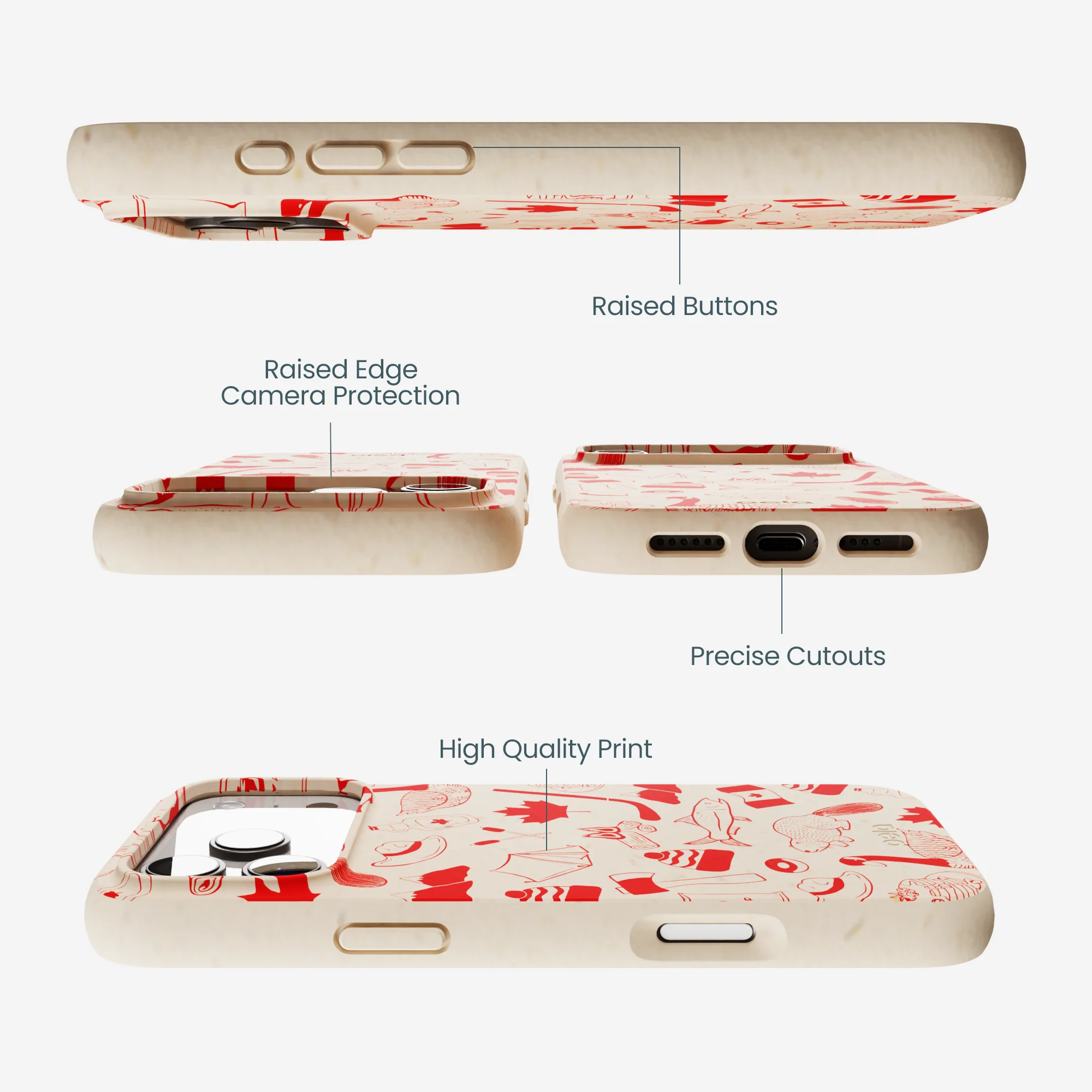 Seashell True North Red iPhone 17 Pro Max Case - Image 3