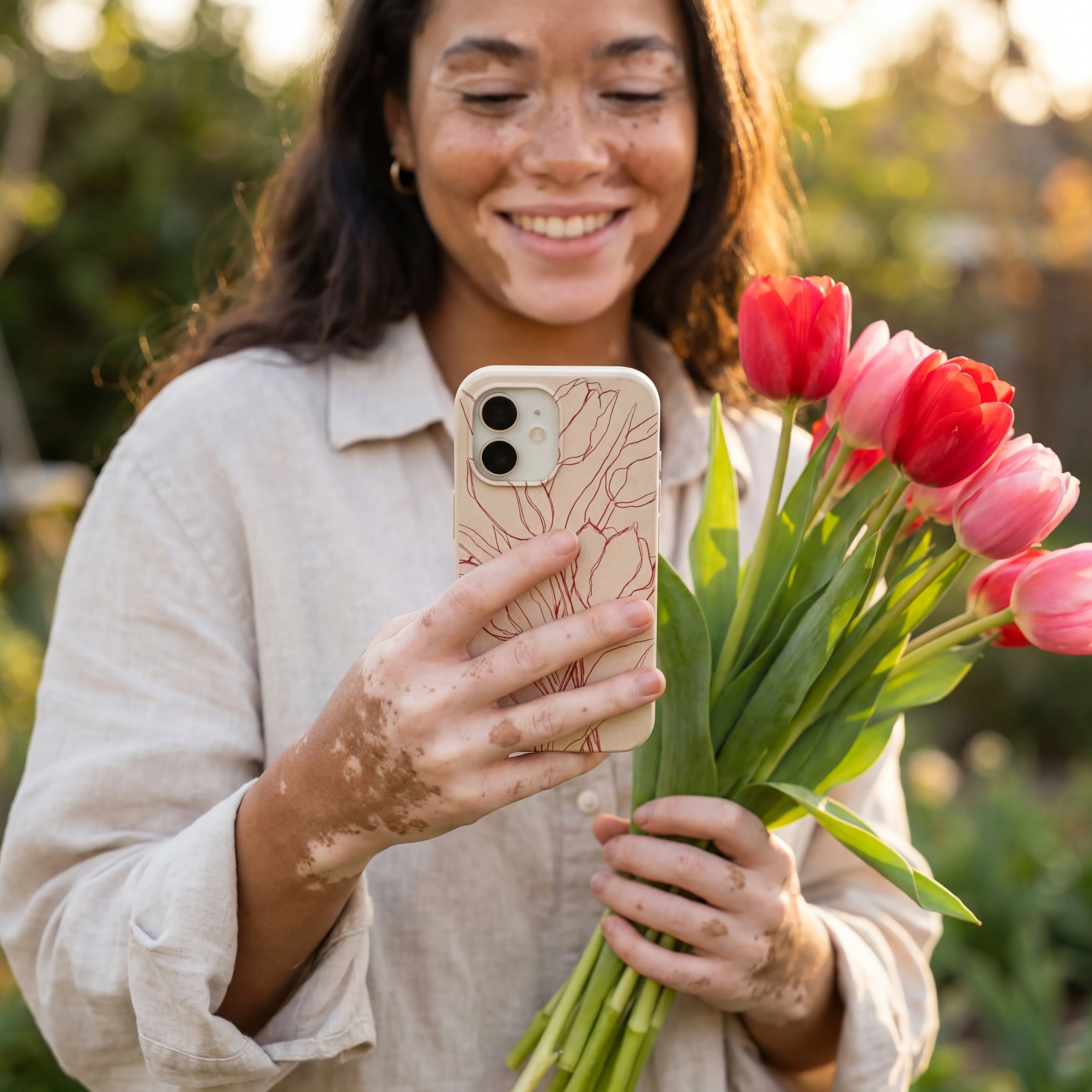 Seashell Tulip Bouquet iPhone 16e/17e Case - Image 2