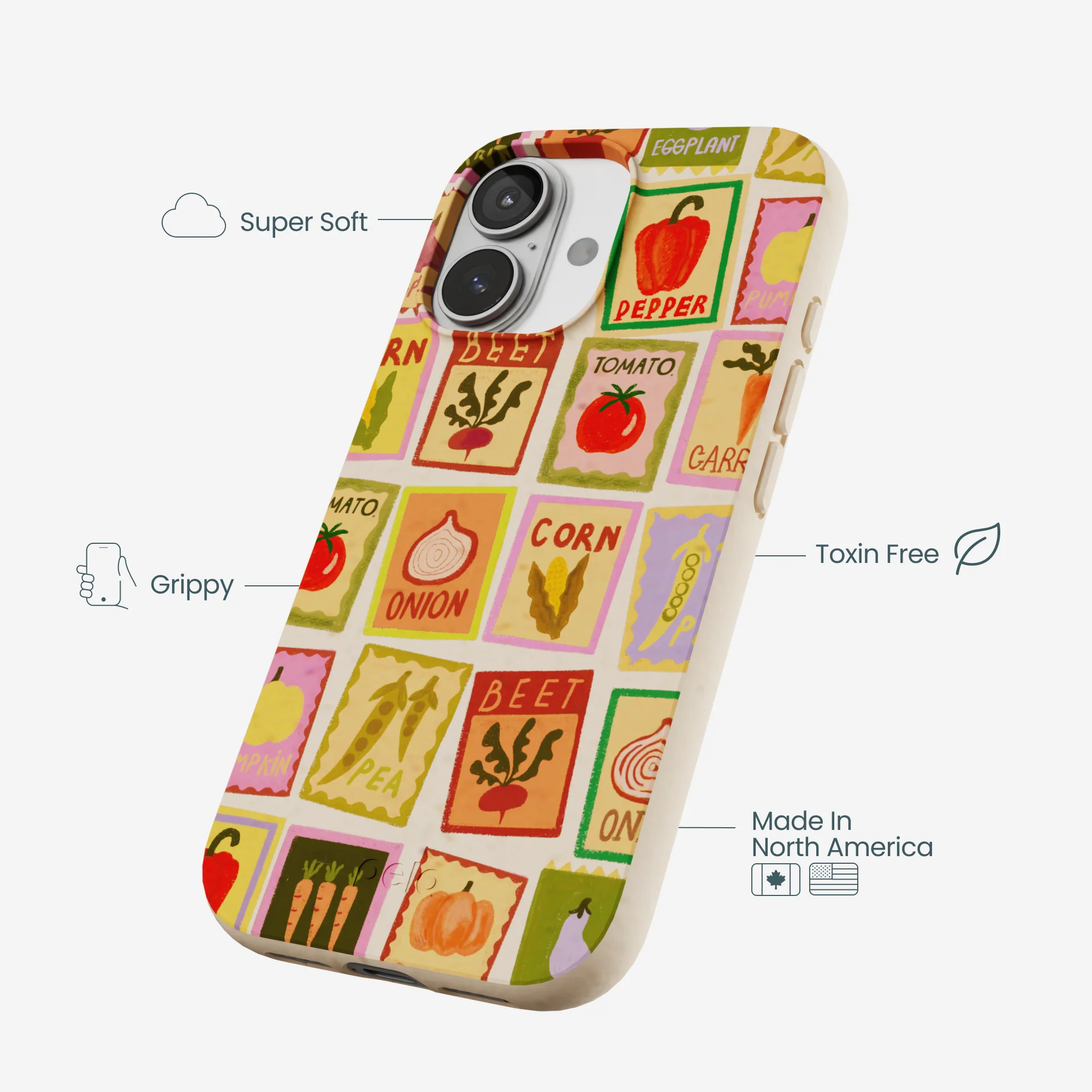 Seashell Veggie Packets iPhone 17 Case - Image 4