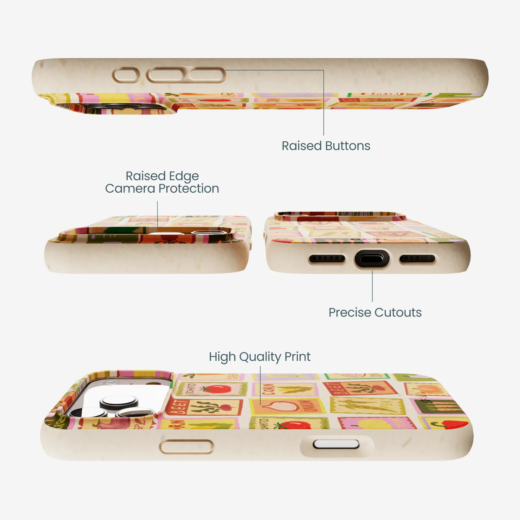 Seashell Veggie Packets iPhone 17 Pro Max Case - Image 3