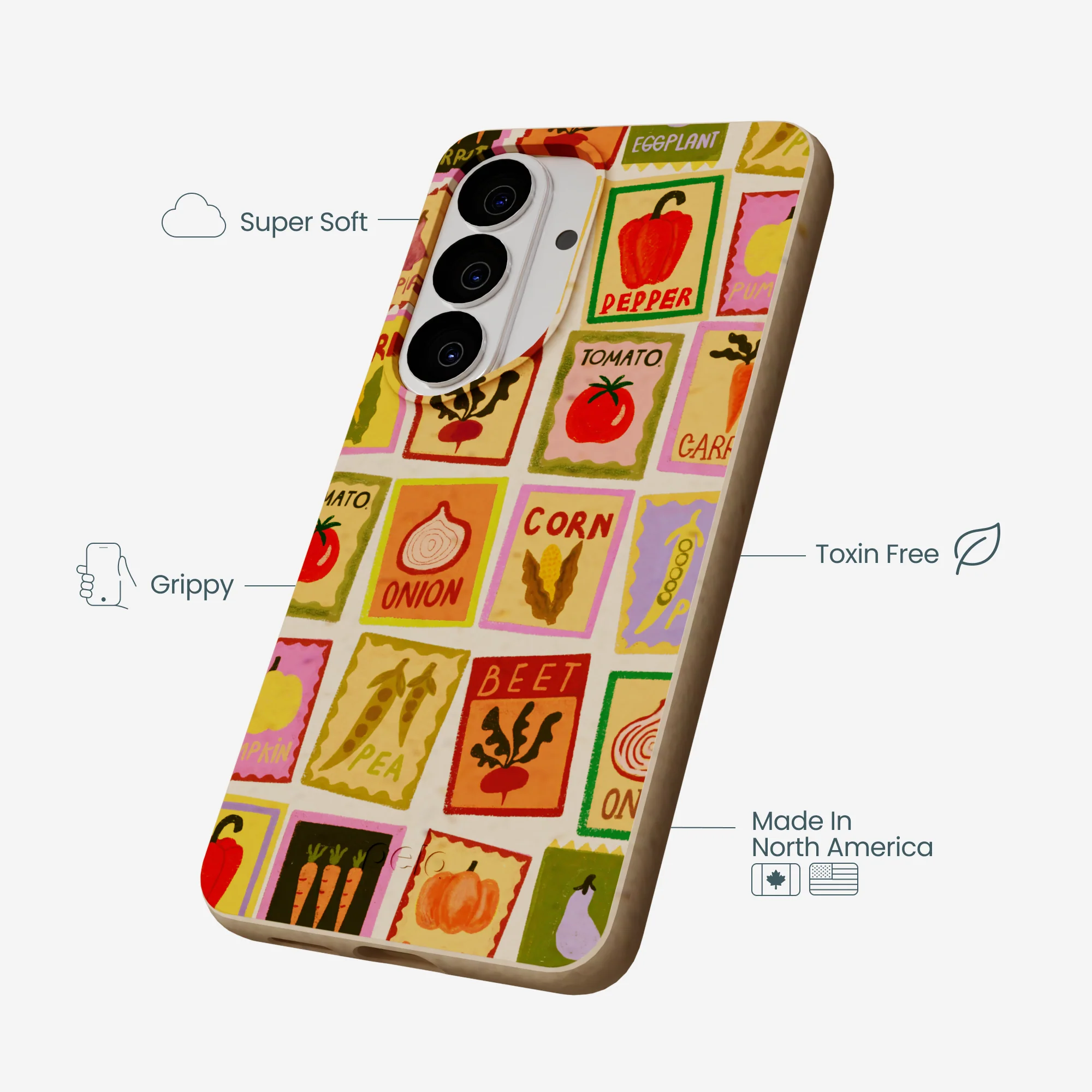 Seashell Veggie Packets Samsung Galaxy S26 Case - Image 3