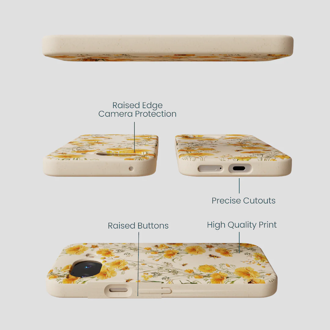 Seashell Vintage Bee Google Pixel 9a Case - Image 3
