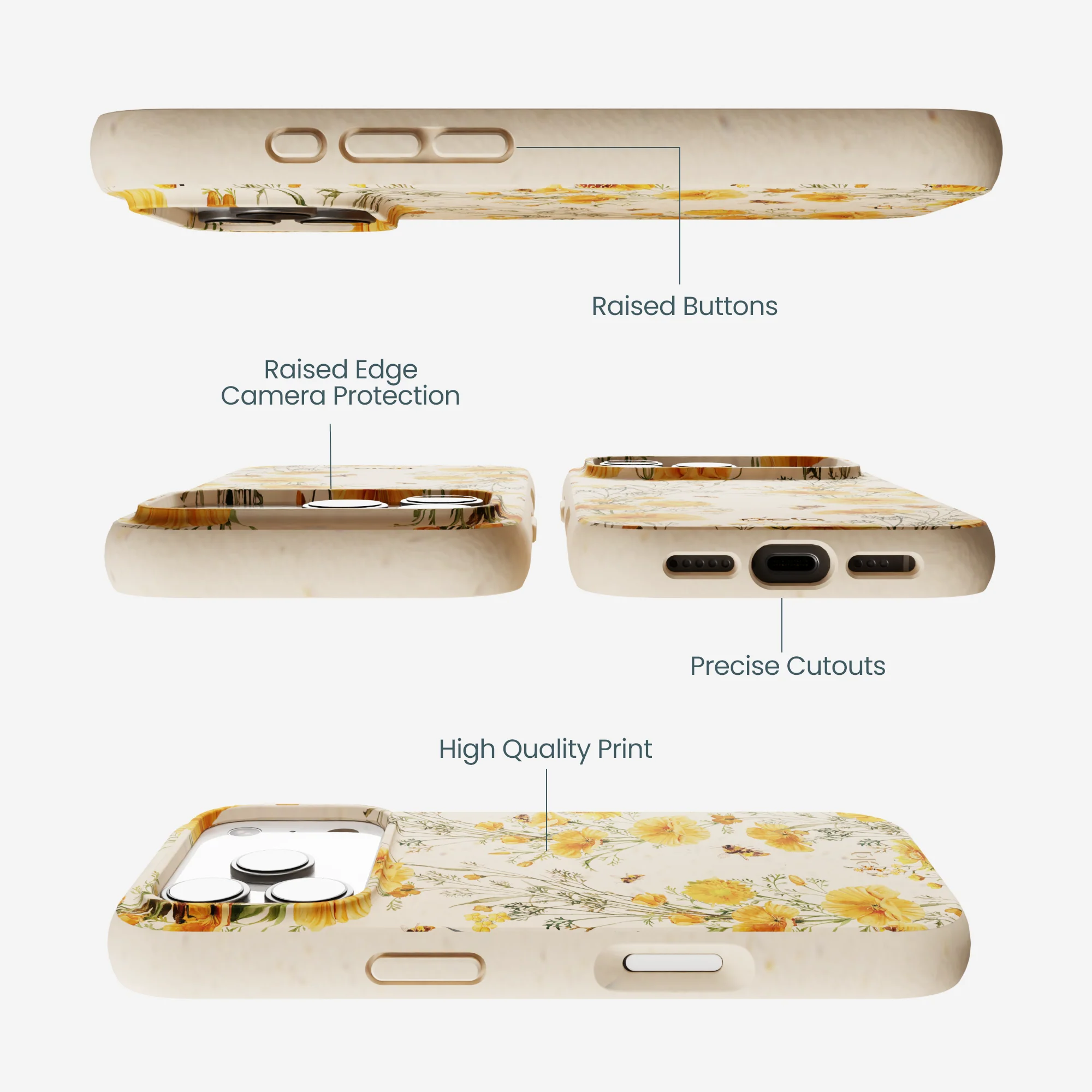 Seashell Vintage Bee iPhone 17 Pro Case - Image 3
