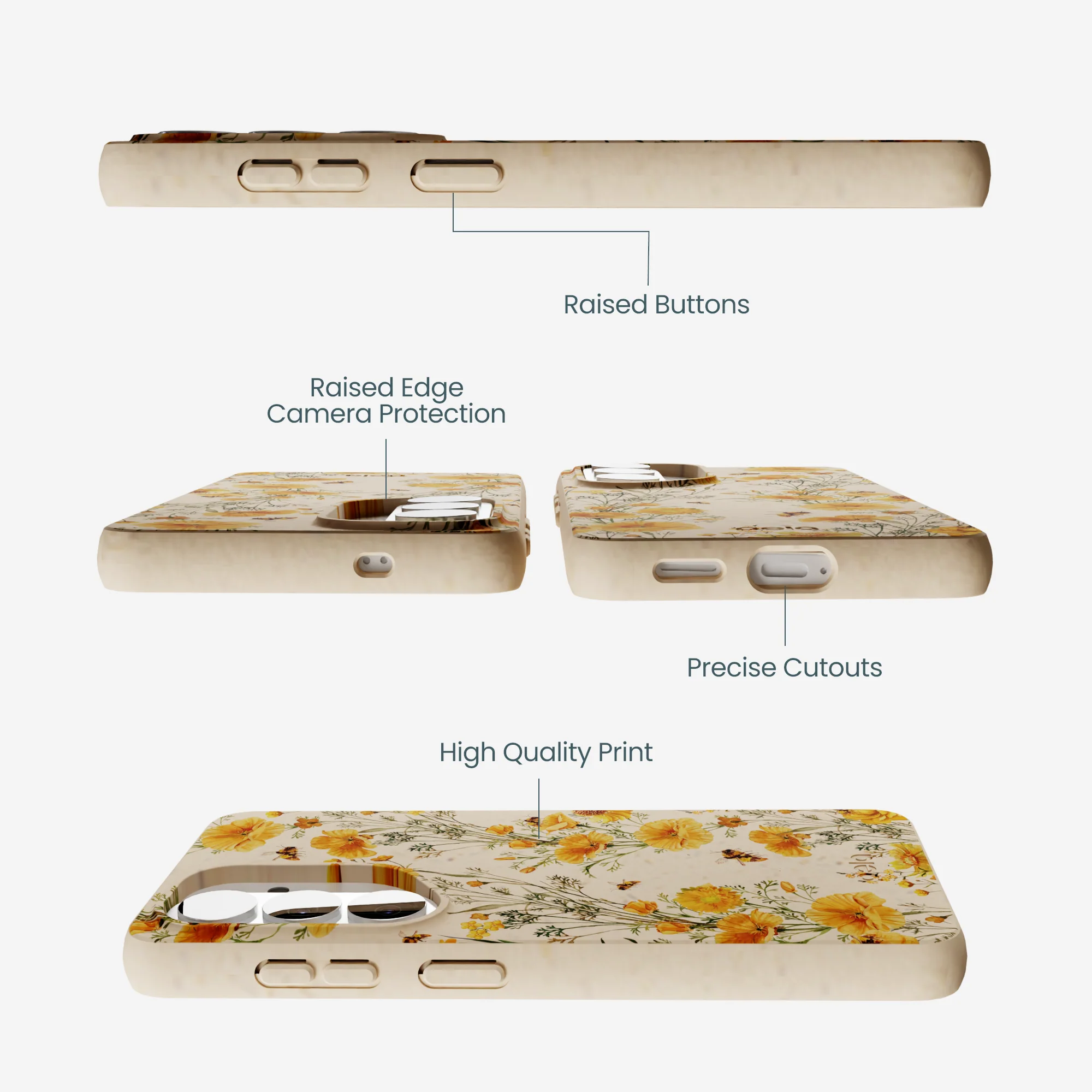 Seashell Vintage Bee Samsung Galaxy S26 Case - Image 3