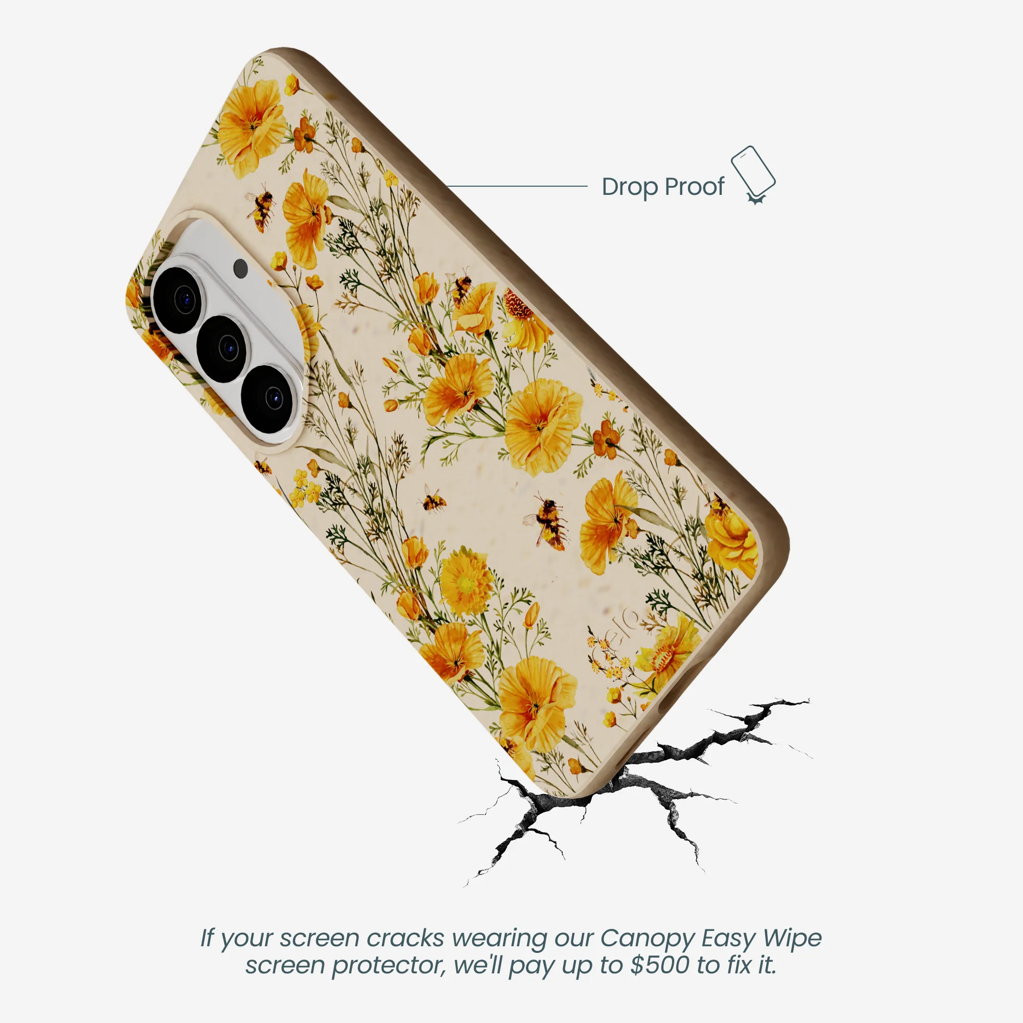 Seashell Vintage Bee Samsung Galaxy S26 Case - Image 5