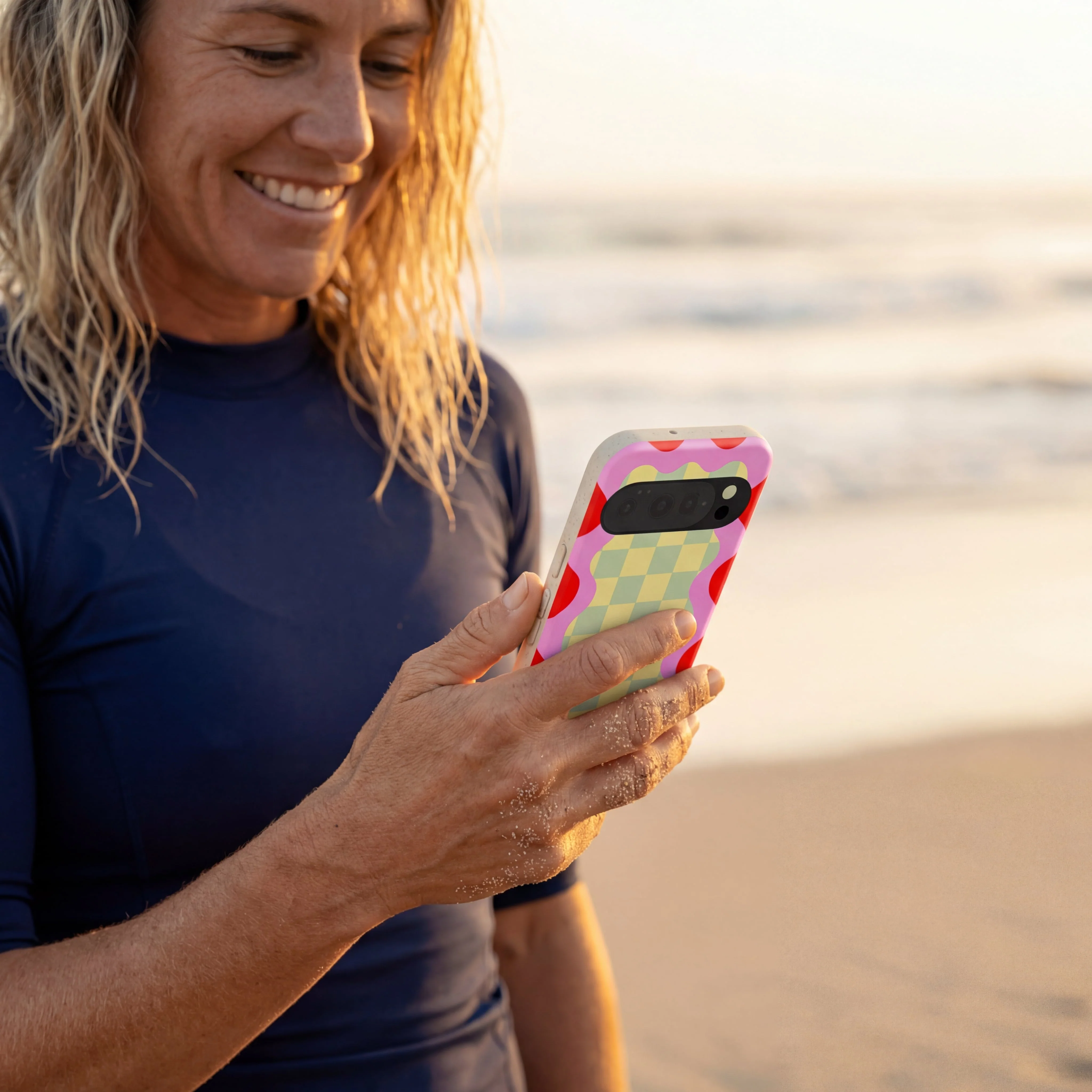 Seashell Warp Grid Google Pixel 10/10 Pro Case - Image 2
