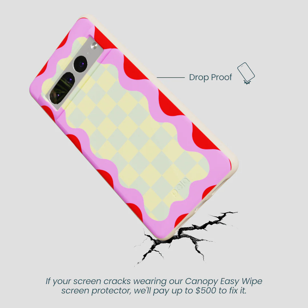 Seashell Warp Grid Google Pixel 7 Pro Case - Image 4