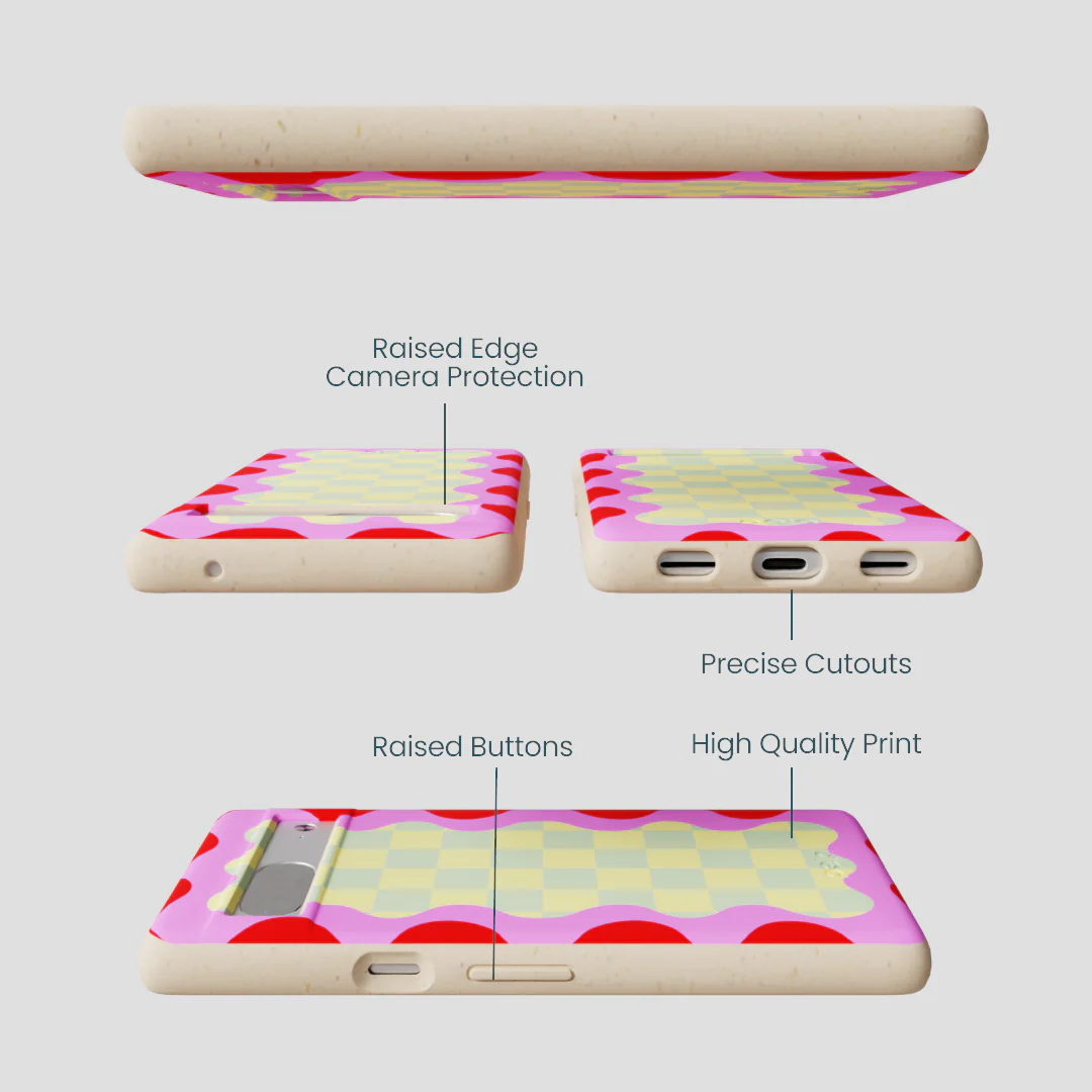Seashell Warp Grid Google Pixel 7a Case - Image 2