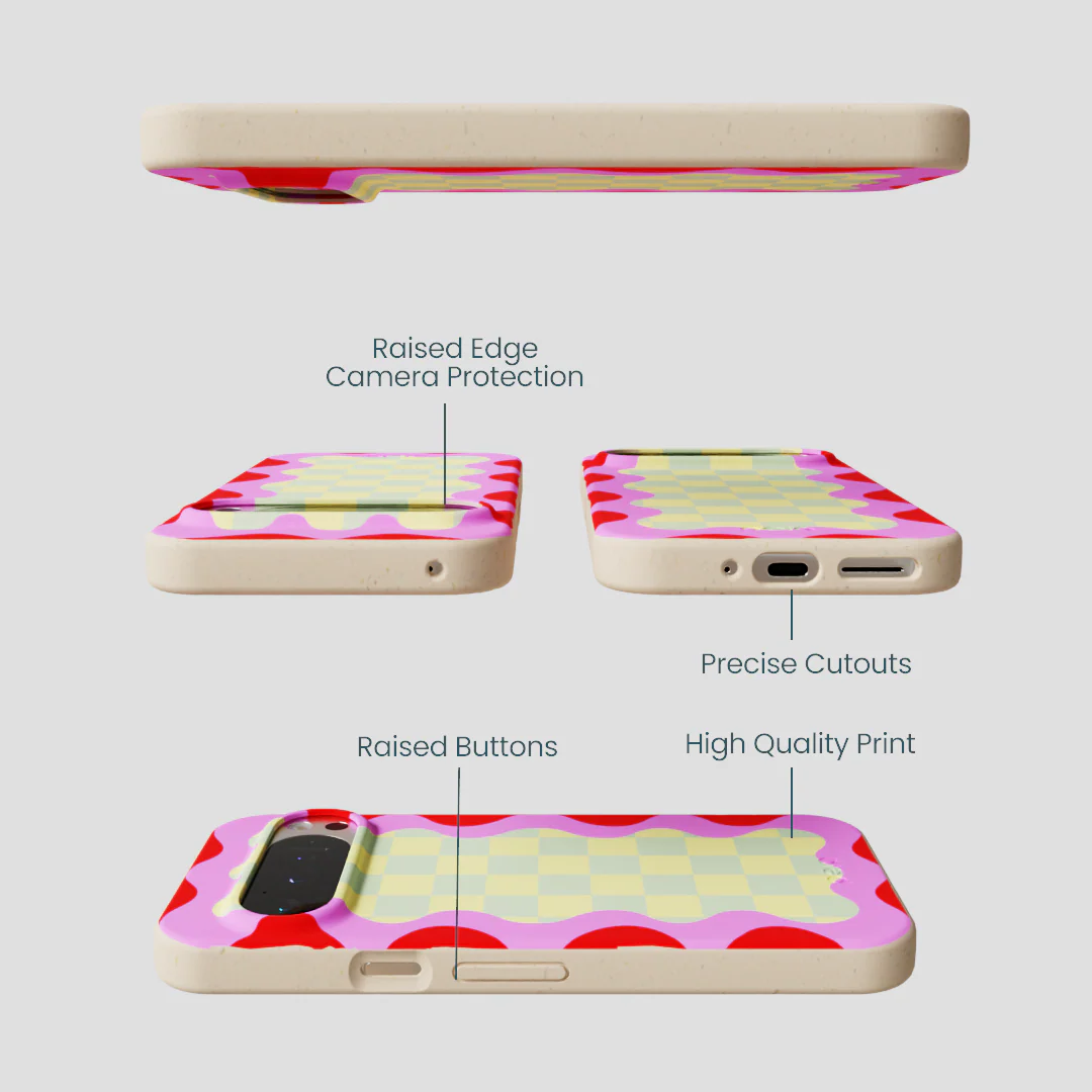 Seashell Warp Grid Google Pixel 9/9 Pro Case - Image 2