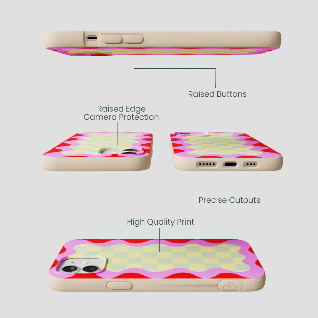 Seashell Warp Grid iPhone 12/ iPhone 12 Pro Case - Image 2