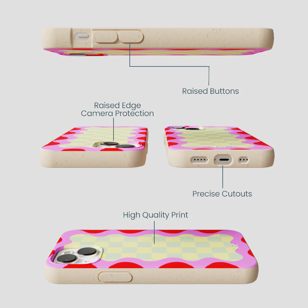 Seashell Warp Grid iPhone 13 Case - Image 3