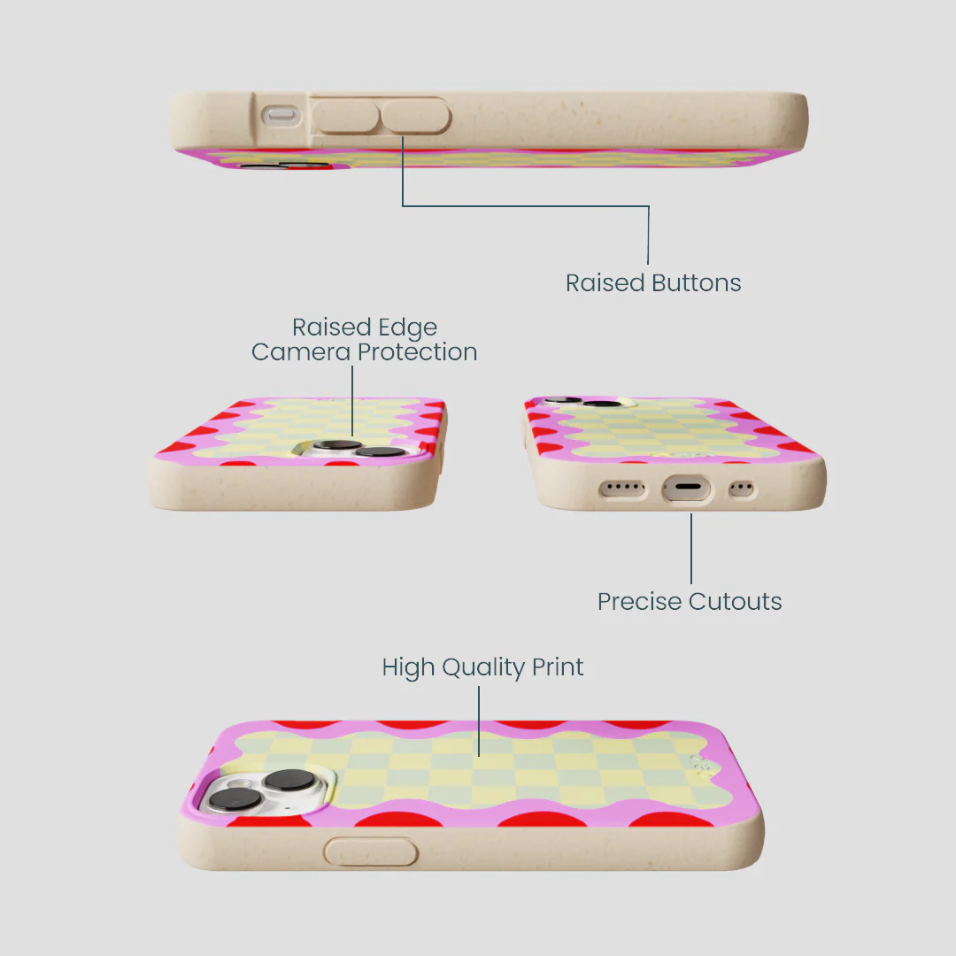 Seashell Warp Grid iPhone 13 Mini Case - Image 3