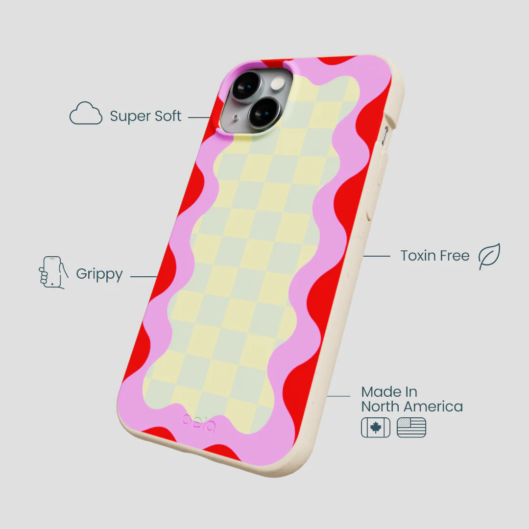 Seashell Warp Grid iPhone 14 Plus Case - Image 4
