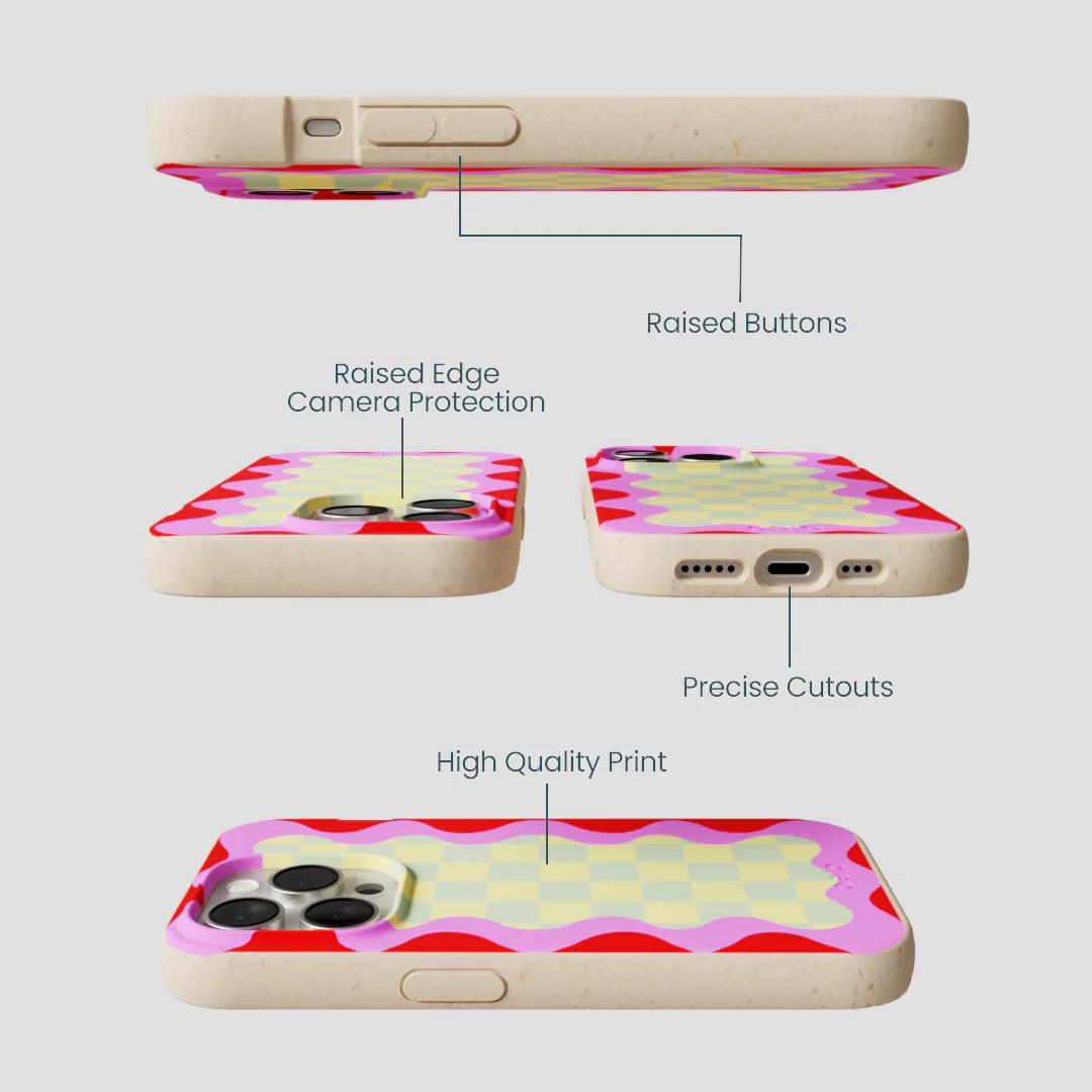 Seashell Warp Grid iPhone 14 Pro Case - Image 3