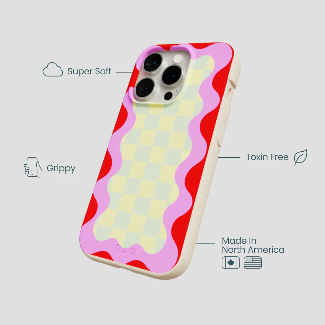 Seashell Warp Grid iPhone 14 Pro Case - Image 4