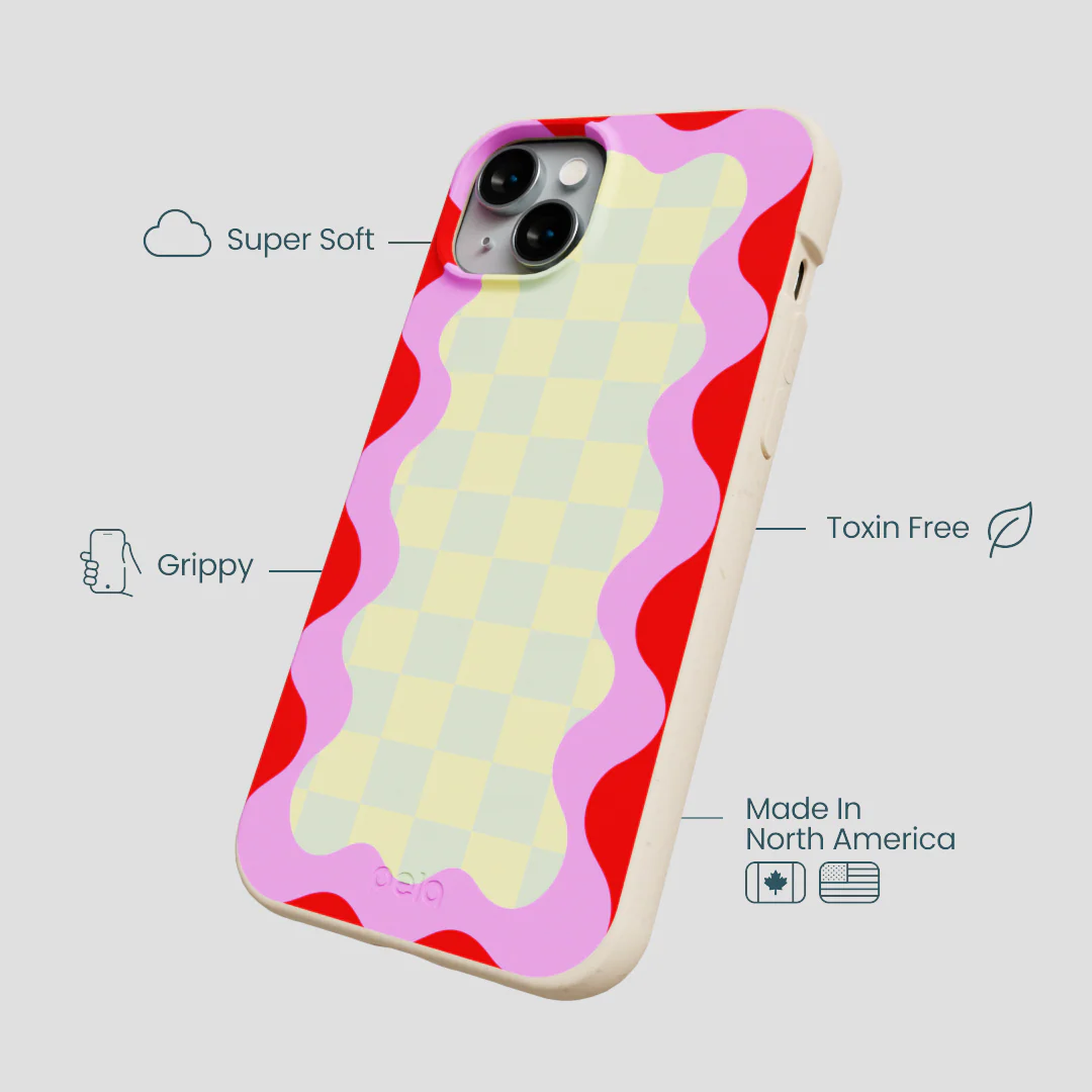Seashell Warp Grid iPhone 15 Plus Case - Image 4