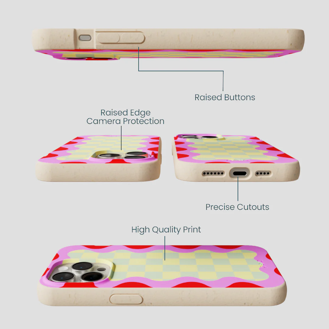 Seashell Warp Grid iPhone 15 Pro Max Case - Image 3