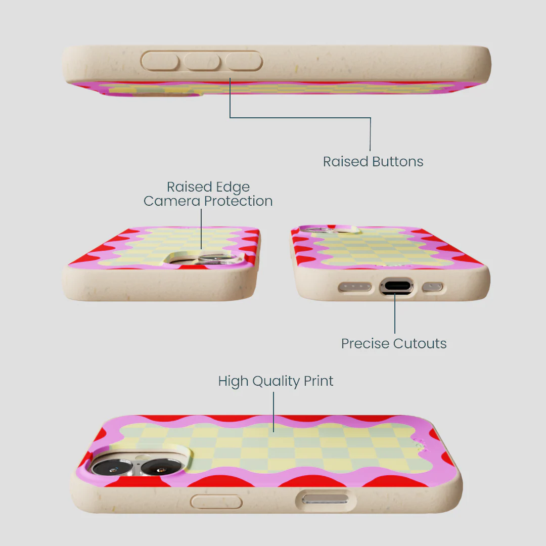Seashell Warp Grid iPhone 16 Case - Image 3