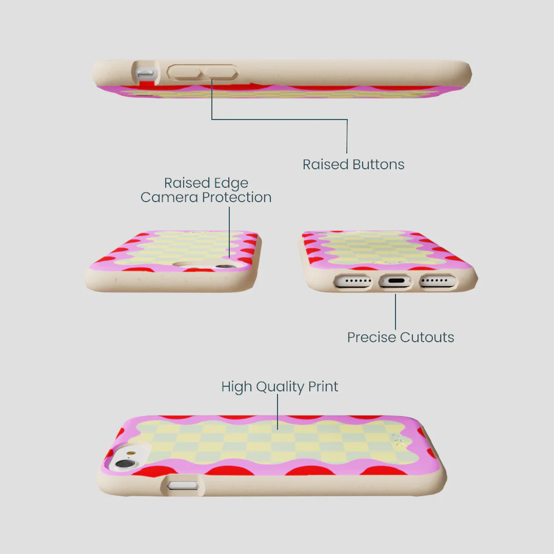 Seashell Warp Grid iPhone 6/6s/7/8/SE Case - Image 2