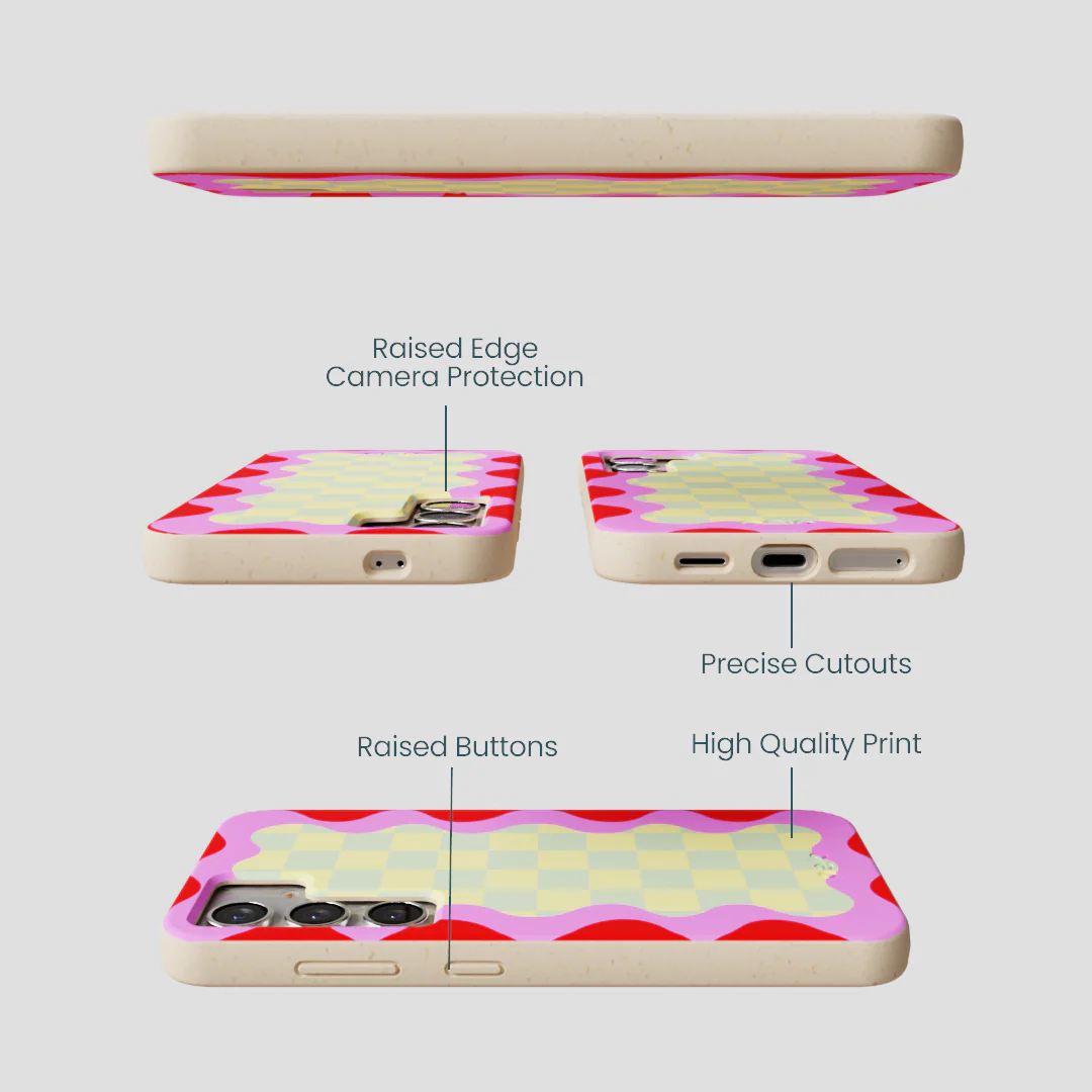 Seashell Warp Grid Samsung Galaxy S25 Case - Image 3