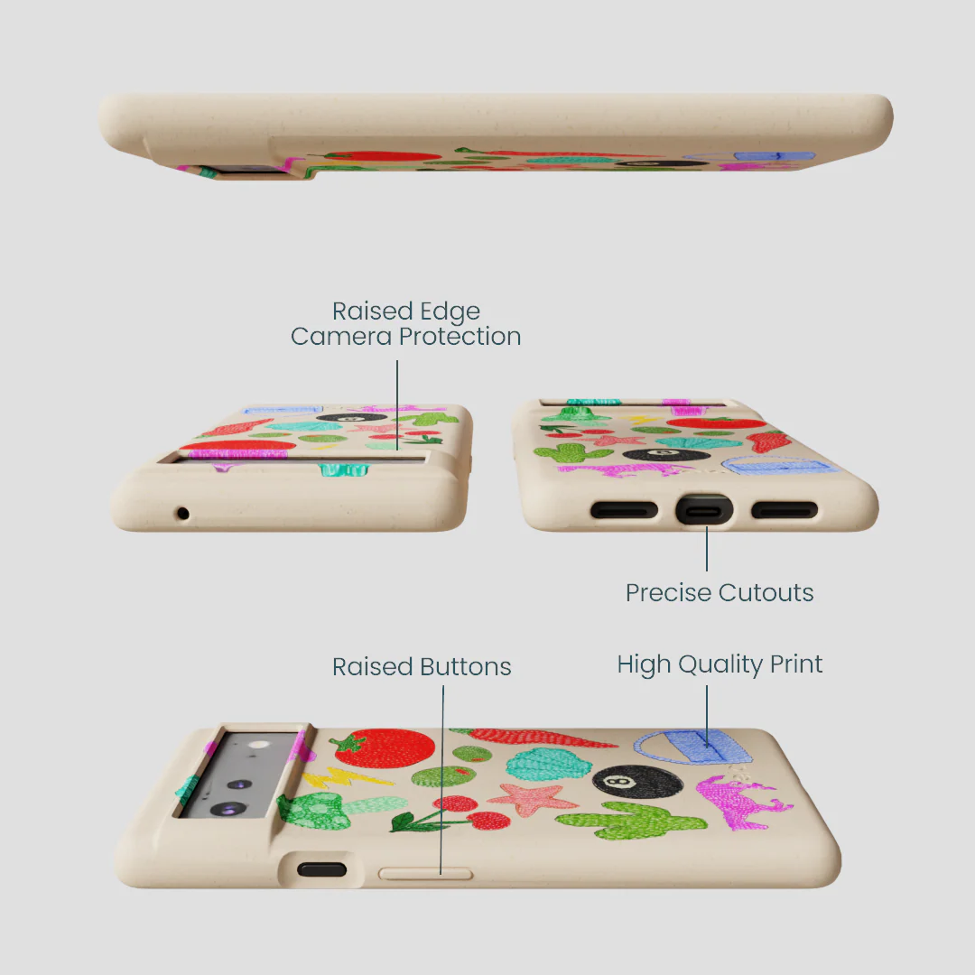 Seashell Whimsy Brooches Google Pixel 6a Case - Image 3
