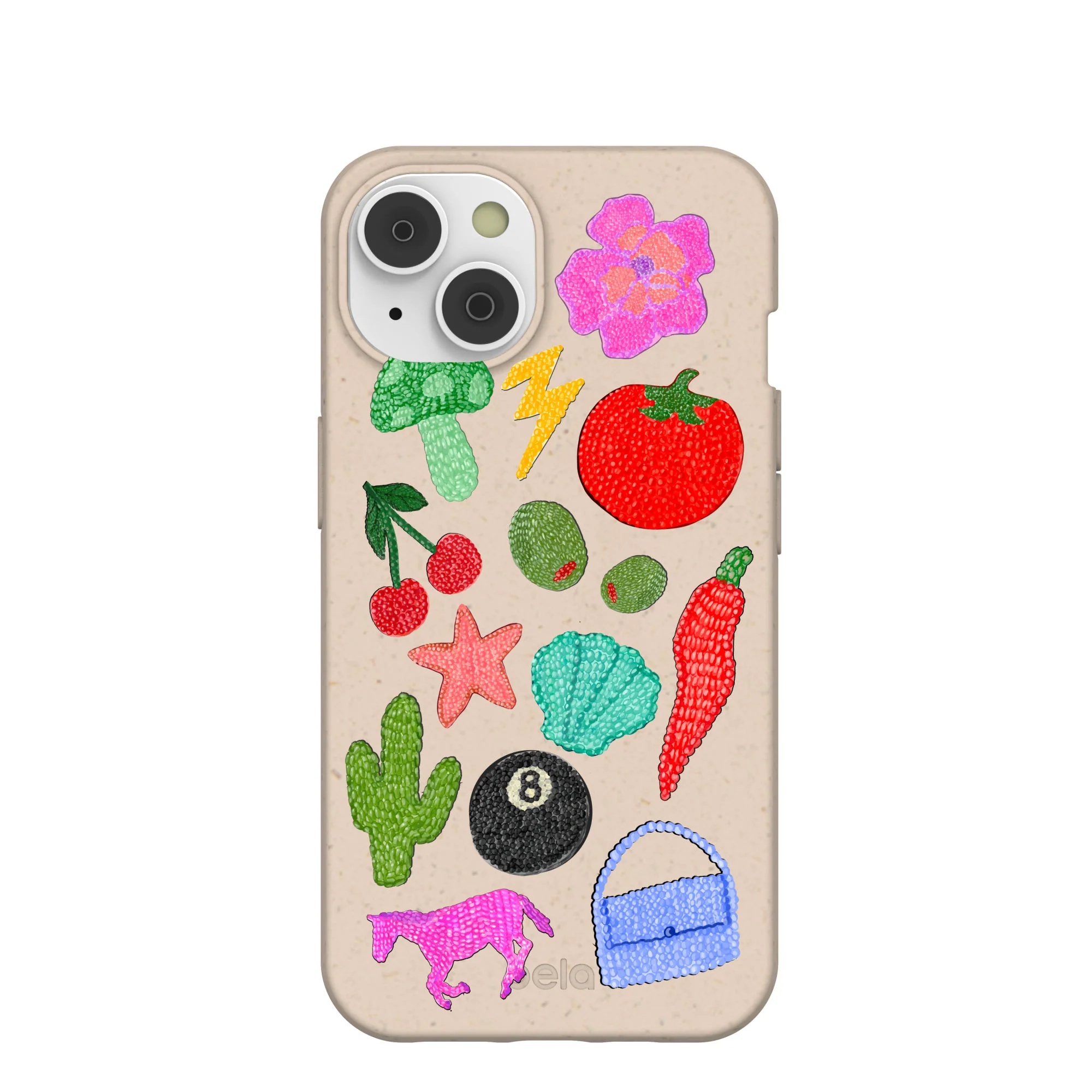 Seashell Whimsy Brooches iPhone 14 Case