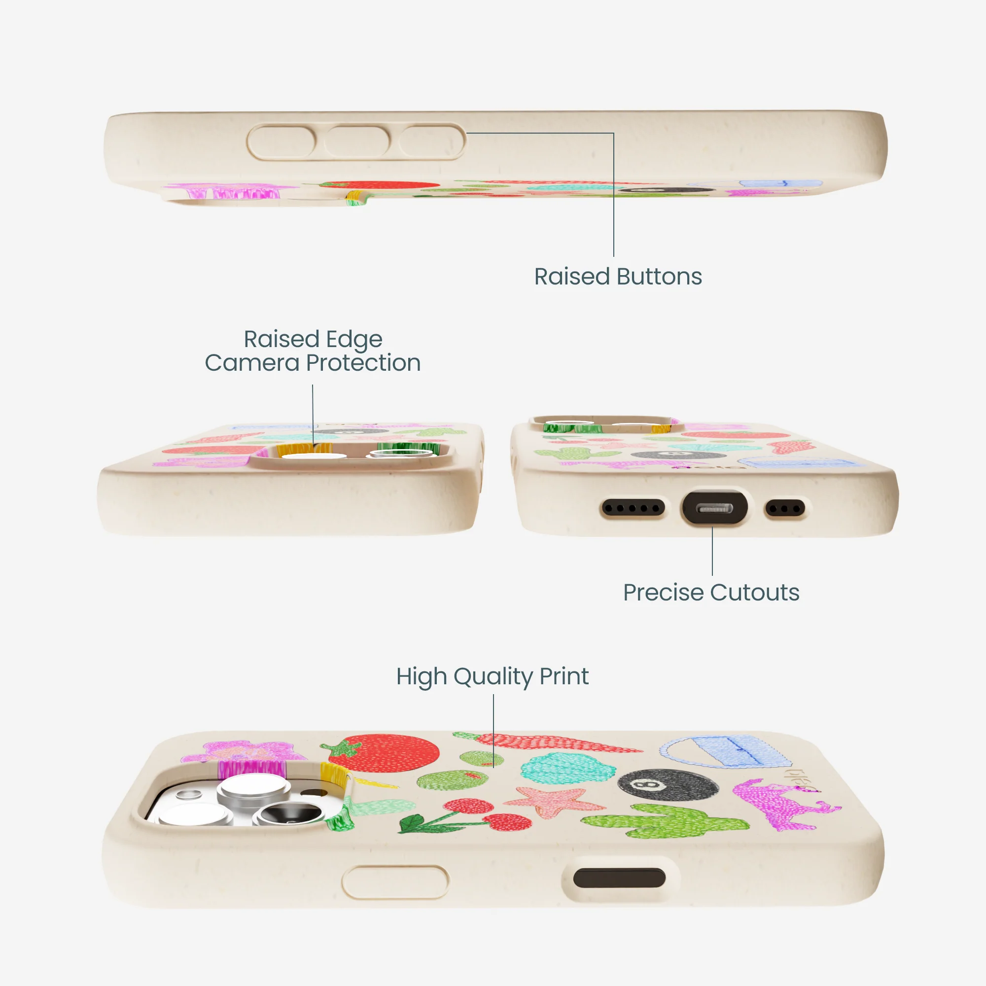 Seashell Whimsy Brooches iPhone 16 Pro Max Case - Image 3