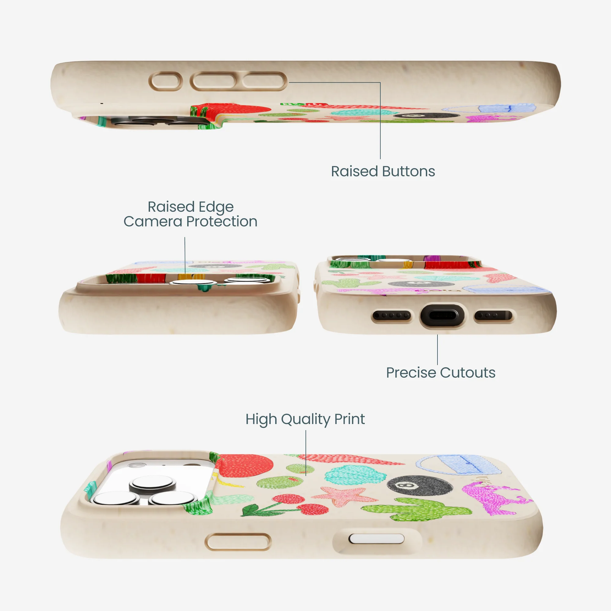 Seashell Whimsy Brooches iPhone 17 Pro Case - Image 3