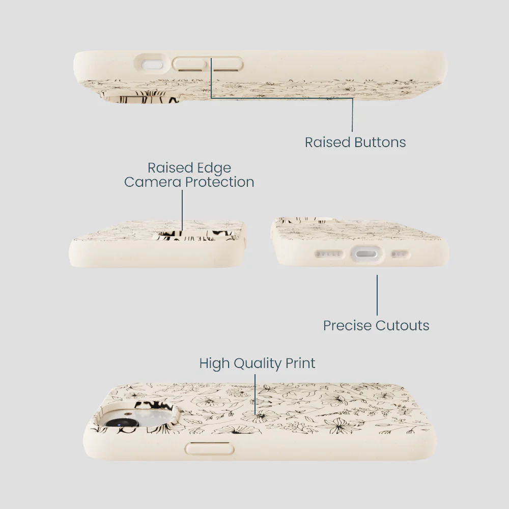 Seashell Wild Flower iPhone 16e/17e Case - Image 3