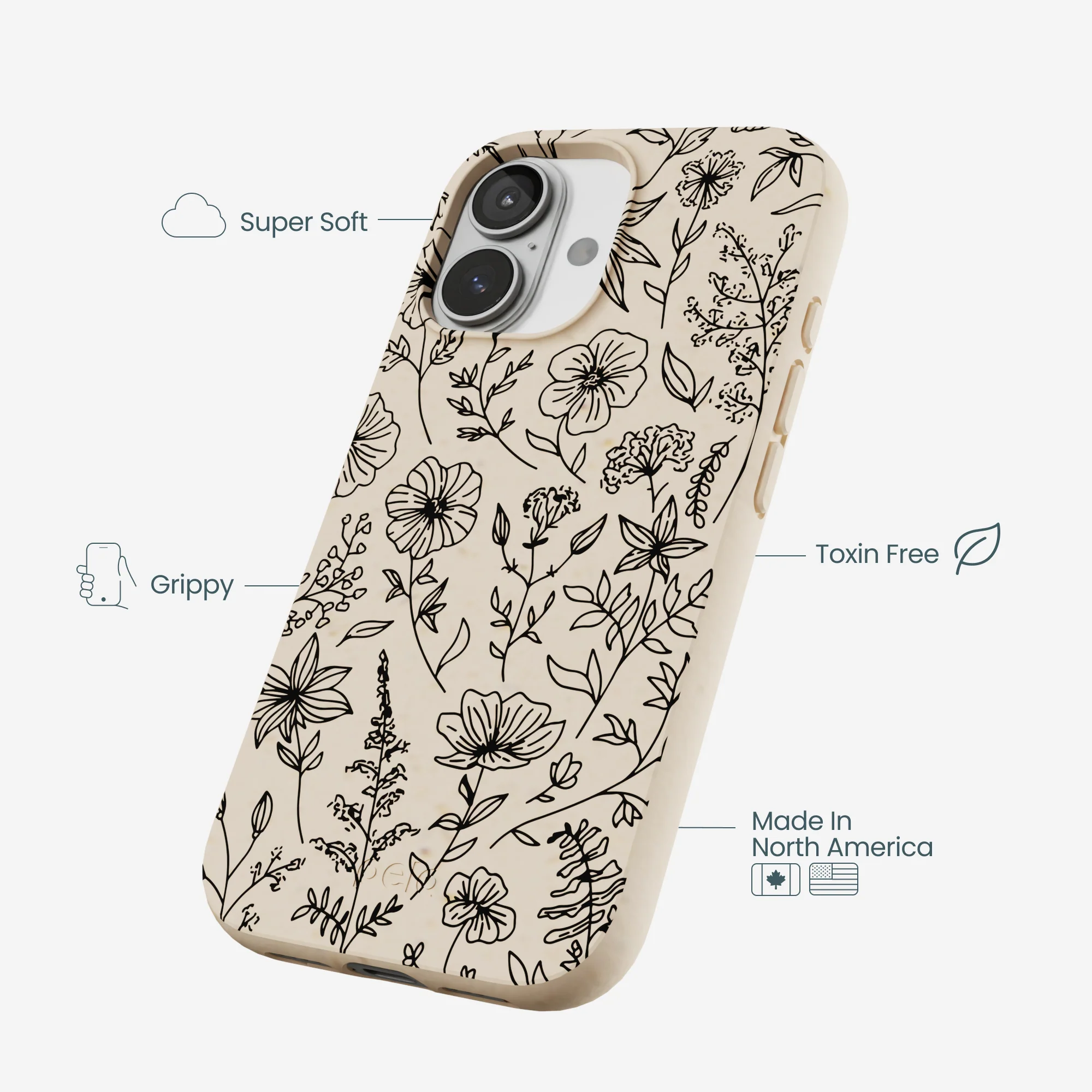 Seashell Wild Flower iPhone 17 Case - Image 4