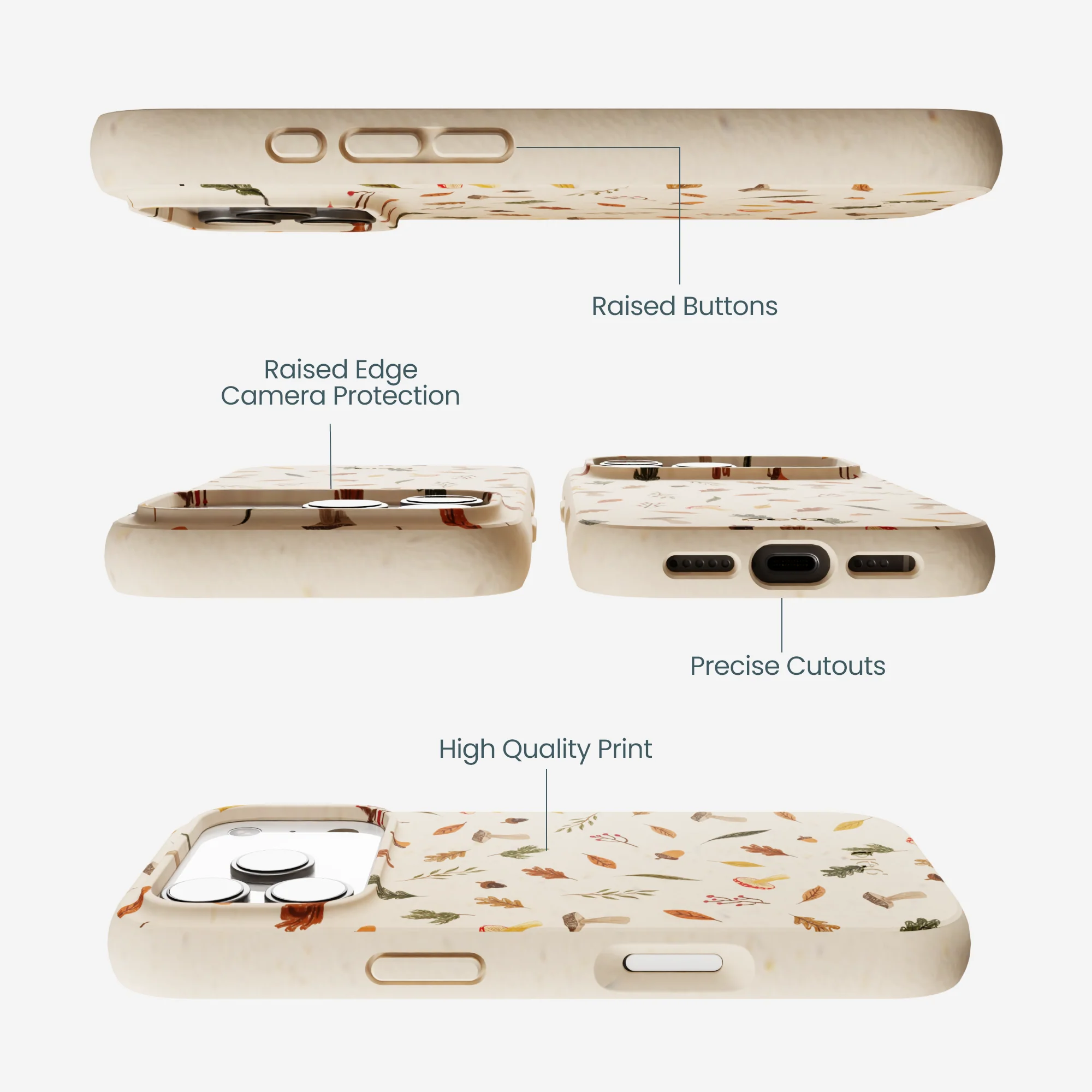 Seashell Woodland Harvest iPhone 17 Pro Case - Image 3