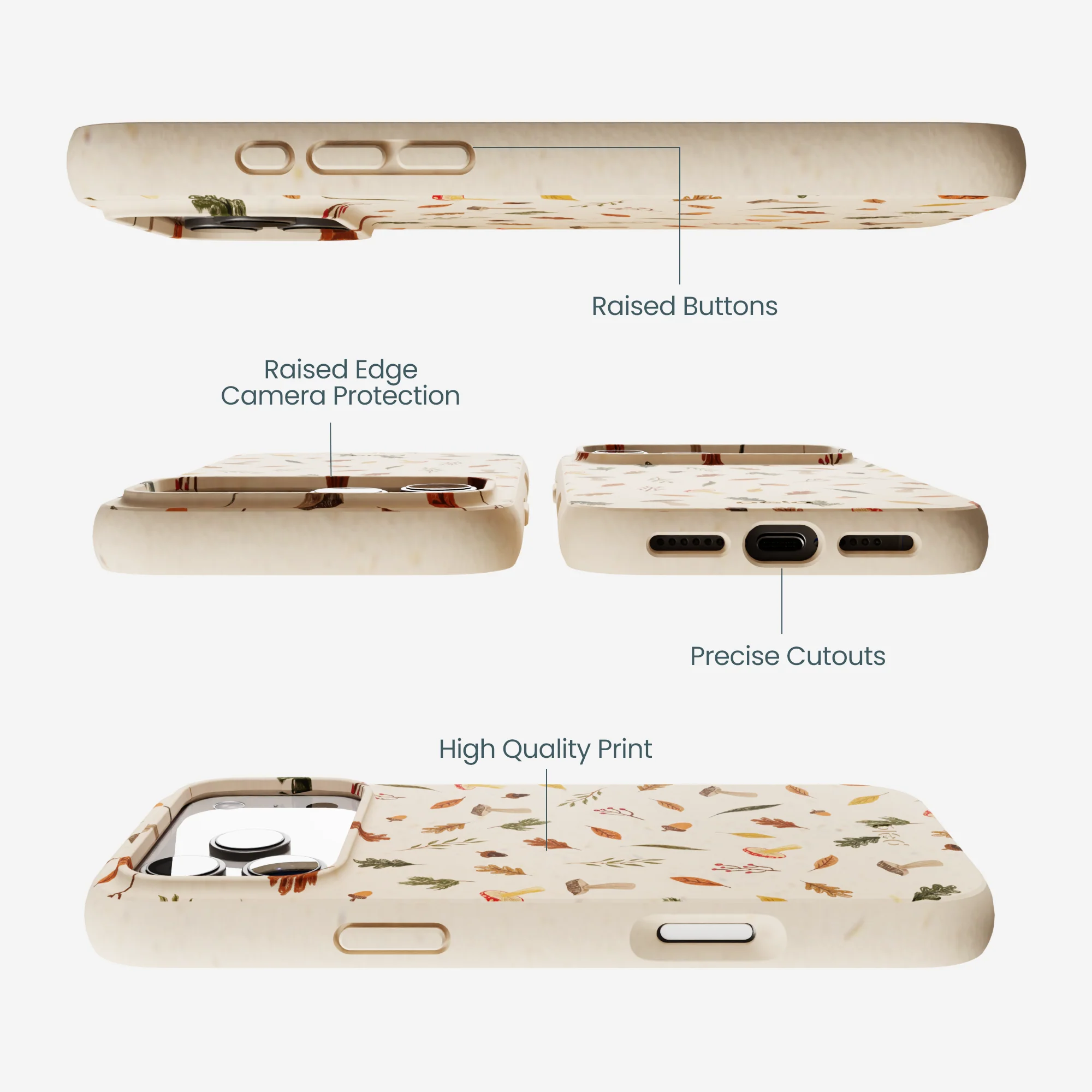 Seashell Woodland Harvest iPhone 17 Pro Max Case - Image 3